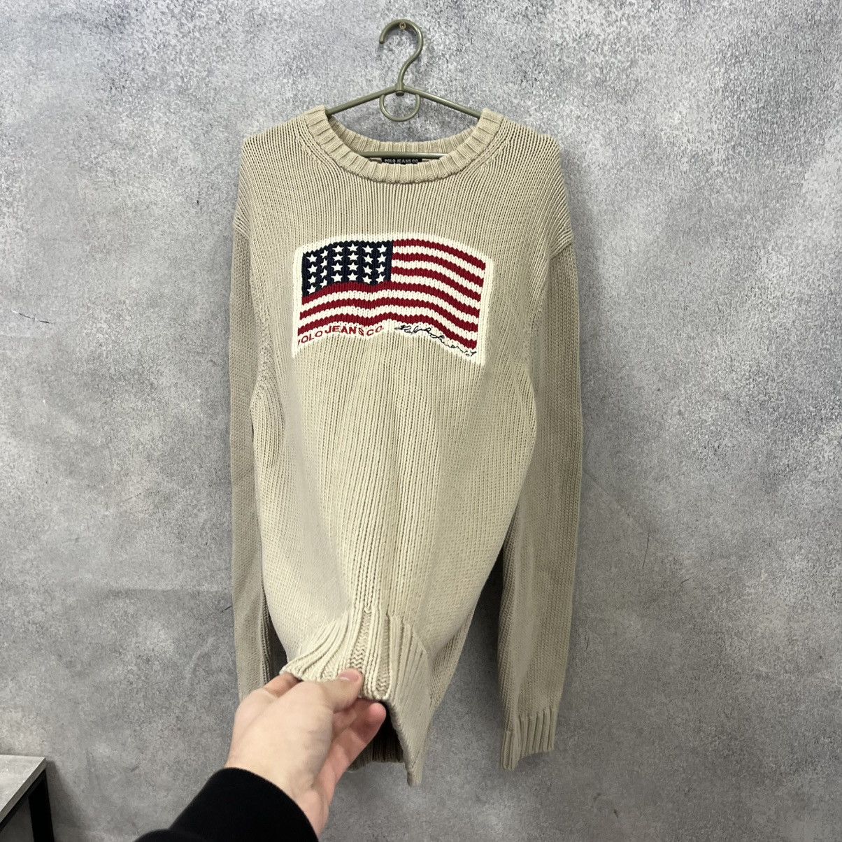 Polo Ralph Lauren vintage usa flag sweatshirt polo ralph lauren style y2k 90s Size US L / EU 52-54 / 3 - 7 Thumbnail