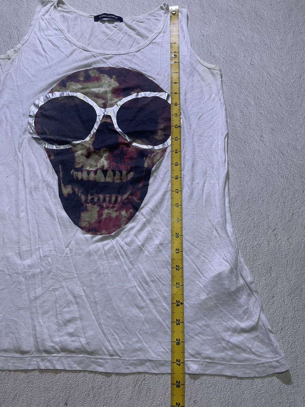Japanese Brand Y2K CODES COMBINE tank top big logo skull style Size US S / EU 44-46 / 1 - 5 Thumbnail