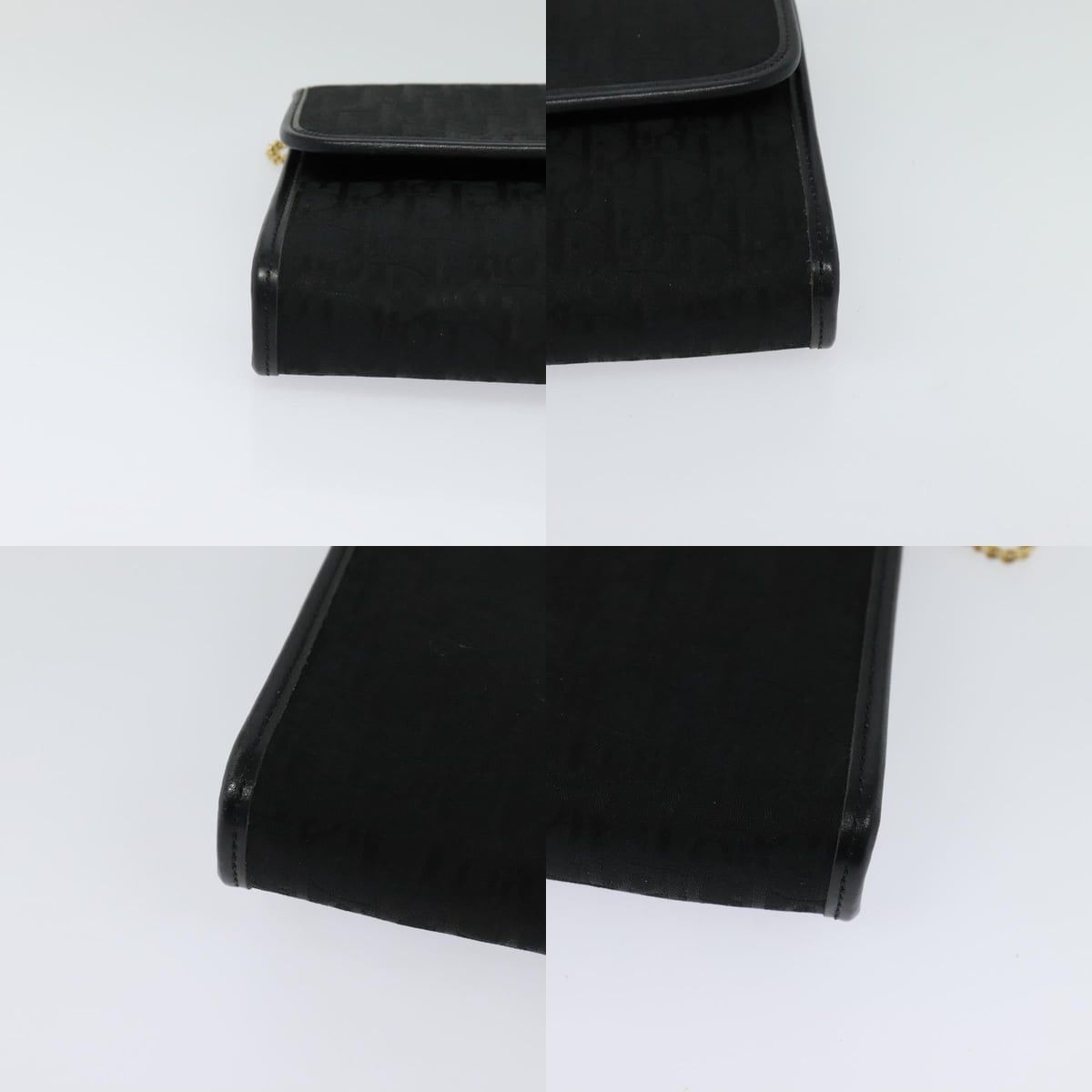 Dior DIOR Trotter Canvas Chain Shoulder Bag Black Gold Size ONE SIZE - 10 Thumbnail
