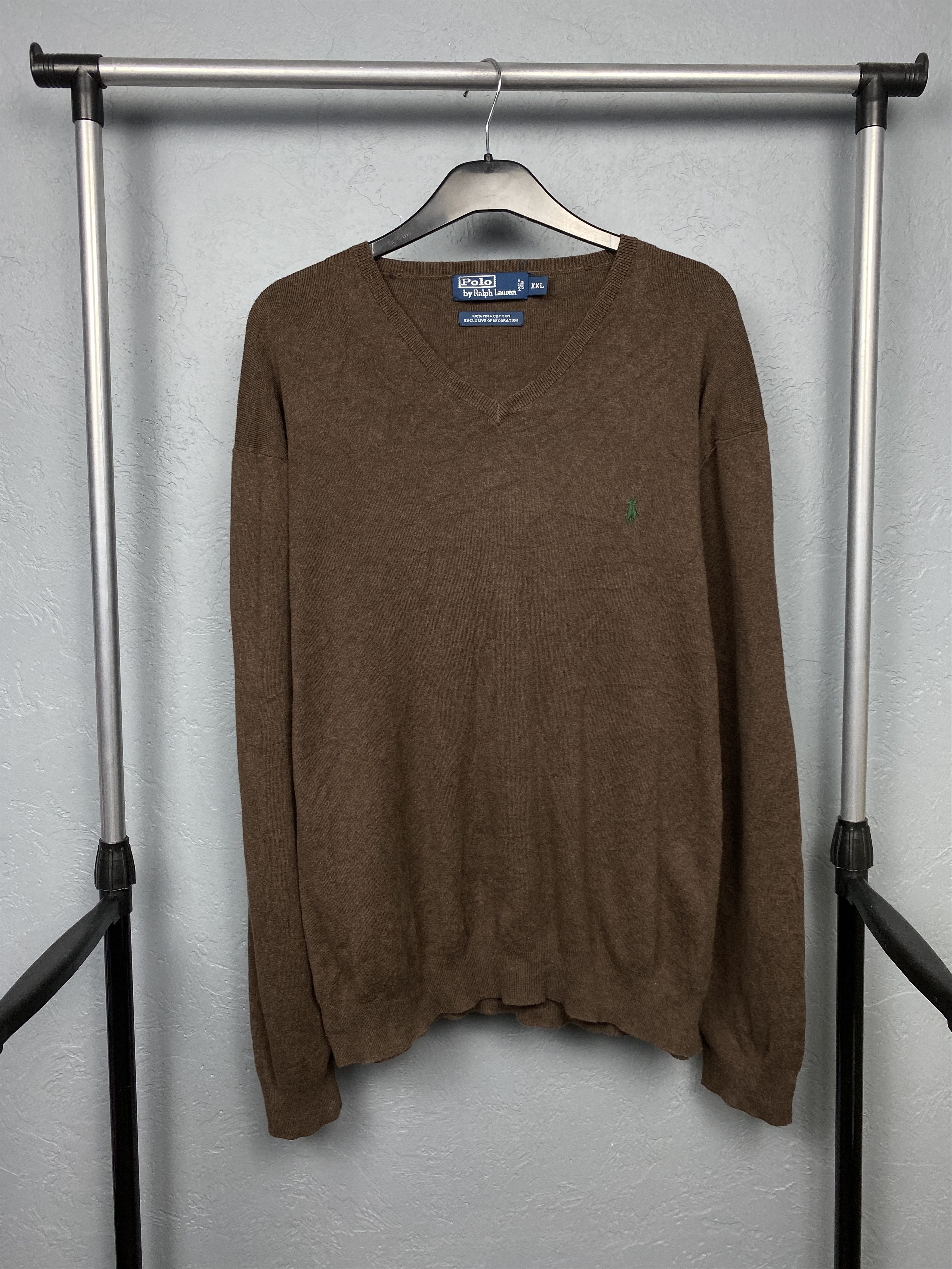 Polo Ralph Lauren Polo Ralph Lauren Vintage Mens V-Neck Knit Sweater Size US XXL / EU 58 / 5 - 1 Thumbnail
