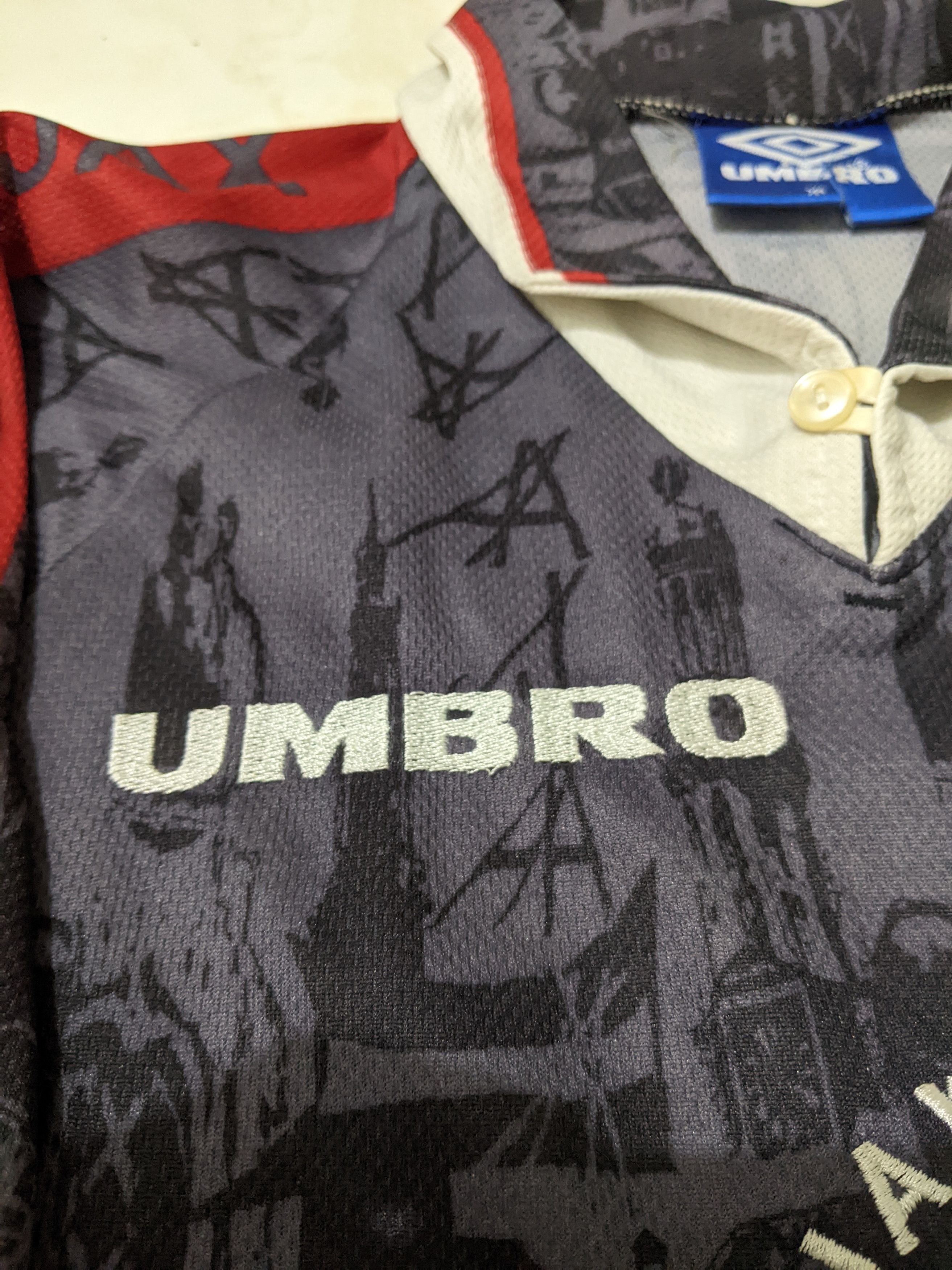 Umbro Jersey Ajax Amsterdam away 96-97 Overmars football shirt Size US XL / EU 56 / 4 - 9 Thumbnail