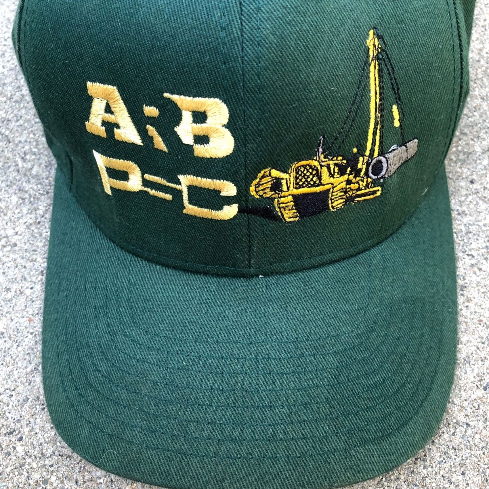 Vintage YUPOONG ARB PSC Fitted Hat Men's L/XL Flexfit Green Cap Embroidered Size ONE SIZE - 2 Thumbnail