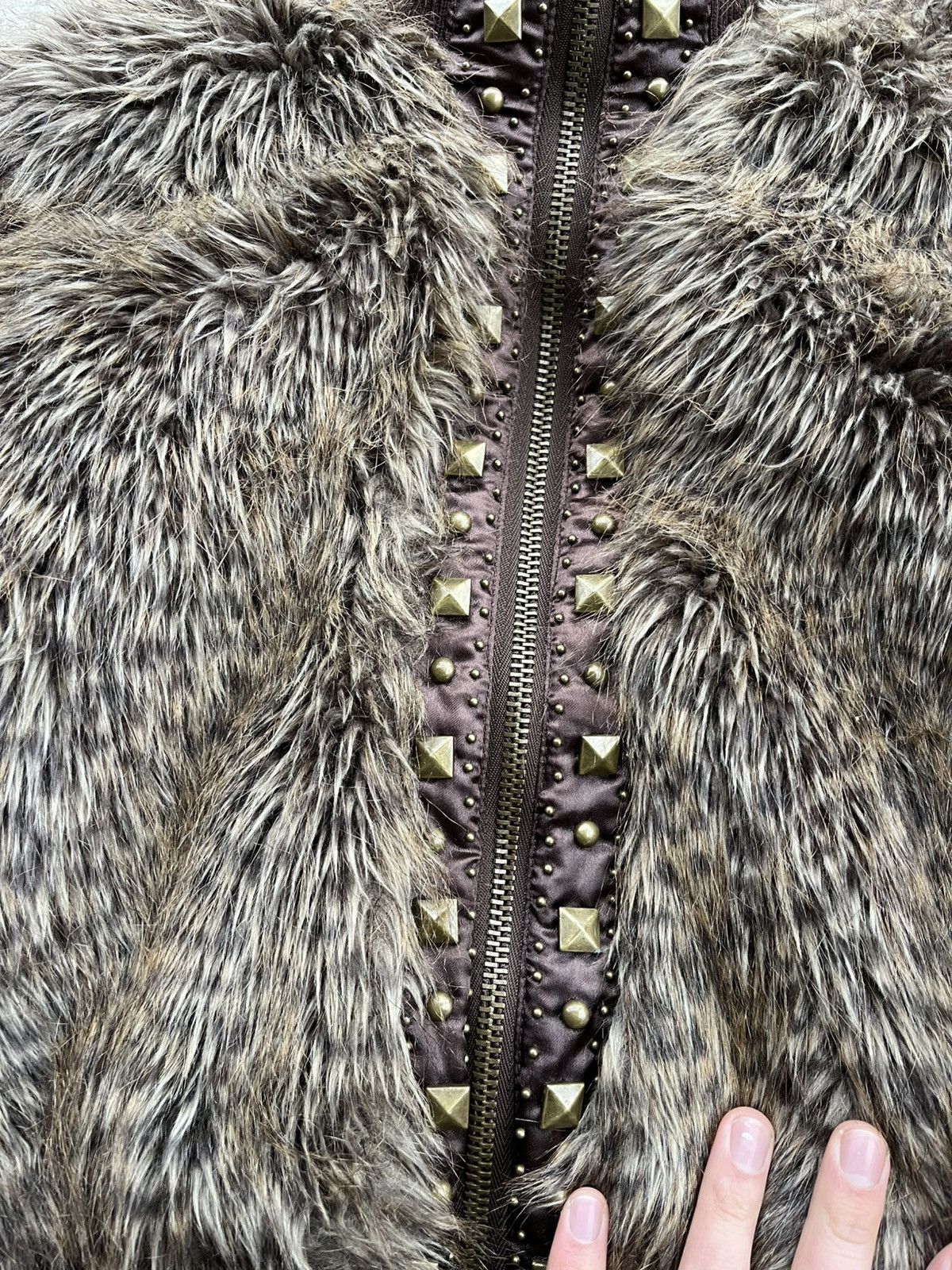 20471120 × If Six Was Nine × Le Grande Bleu (L.G.B.) Vintage Japanese Cropped Eco Fur Faux Fluffy Jacket Coat Y2K Size M / US 6-8 / IT 42-44 - 5 Thumbnail
