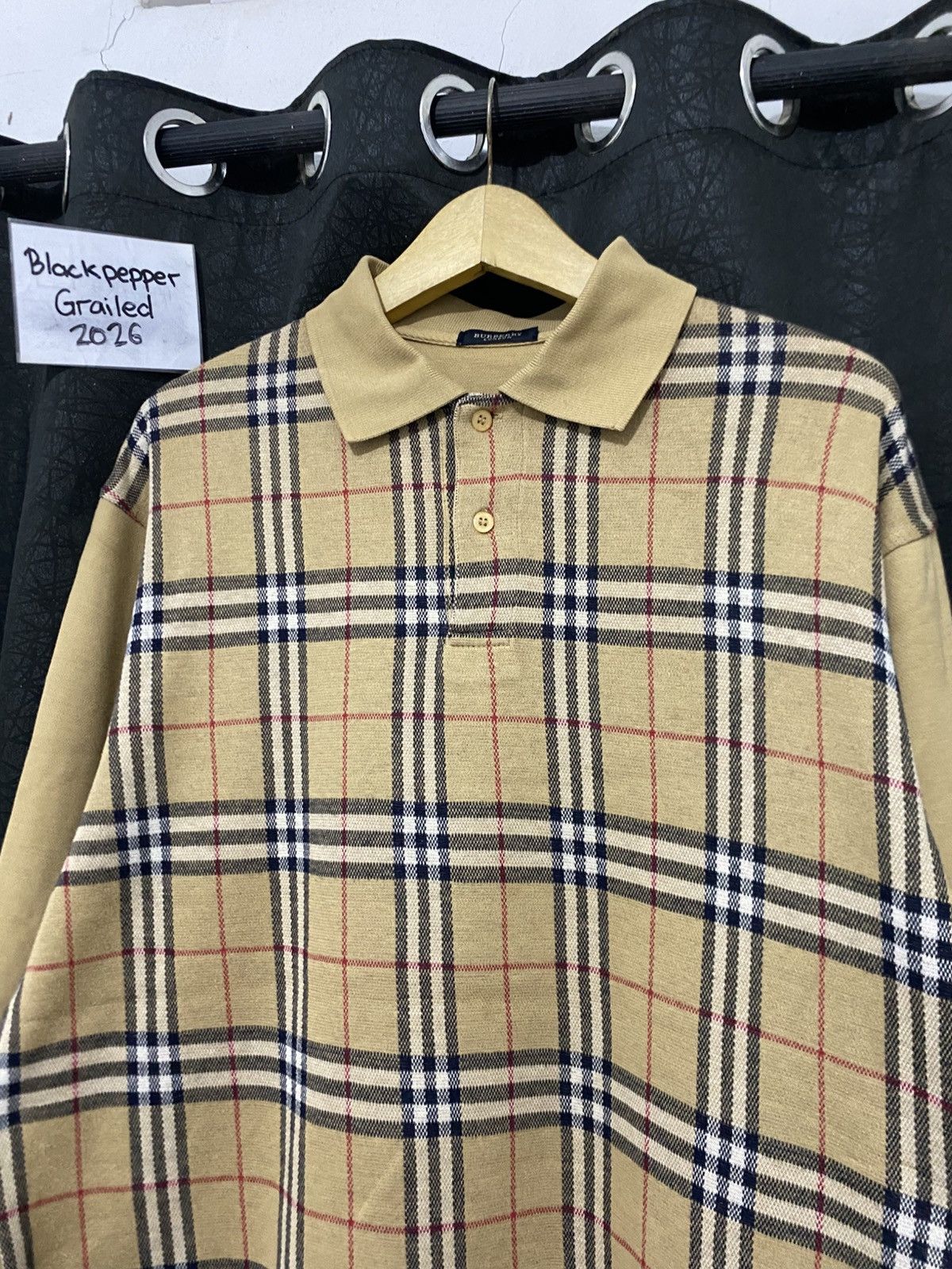 Burberry Burberry Nova Check L/S Polos Size US M / EU 48-50 / 2 - 2 Thumbnail