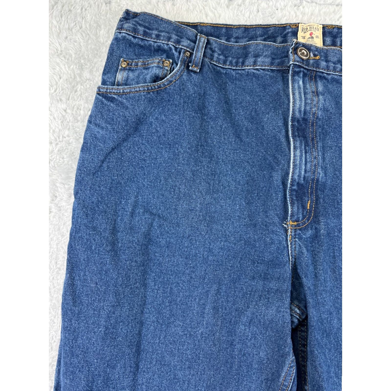 Vintage Redhead Jeans Mens 42 Blue Denim Basspro 100% Cotton Camp Fishing Size US 42 / EU 58 - 7 Thumbnail
