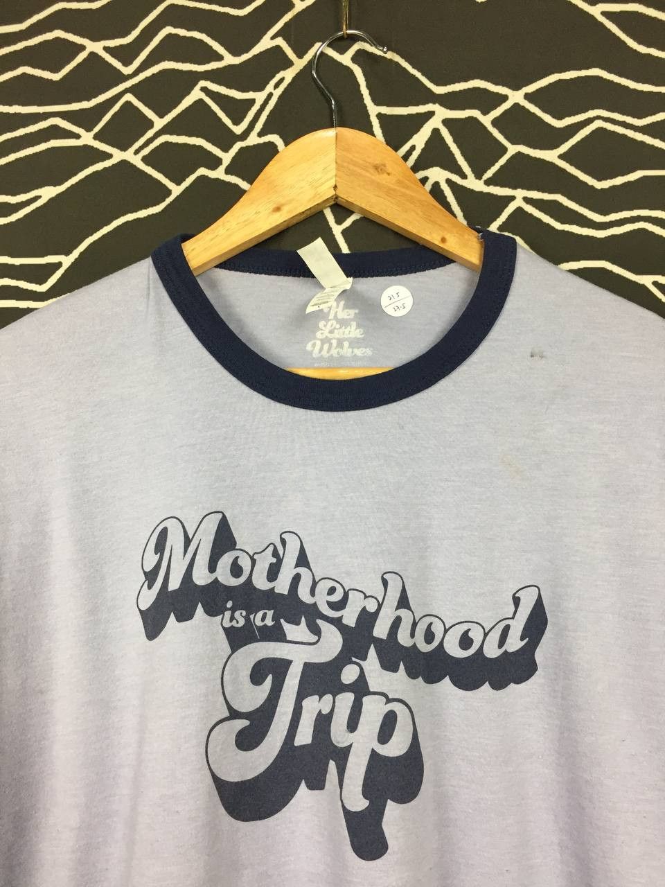 Vintage Her Little Wolves Motherhood Is A Trip Ringer Tee Size US L / EU 52-54 / 3 - 3 Thumbnail