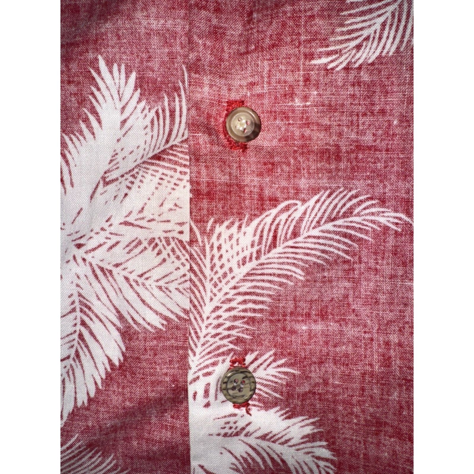 ALOHAS VINTAGE ALOHA Shirt Men XL Red Cotton Short Sleeve Palm Tree Print 70s Tropical Breeze Vintage 70s Surf Tiki American California Aloha Shirt Size US XL / EU 56 / 4 - 2 Thumbnail