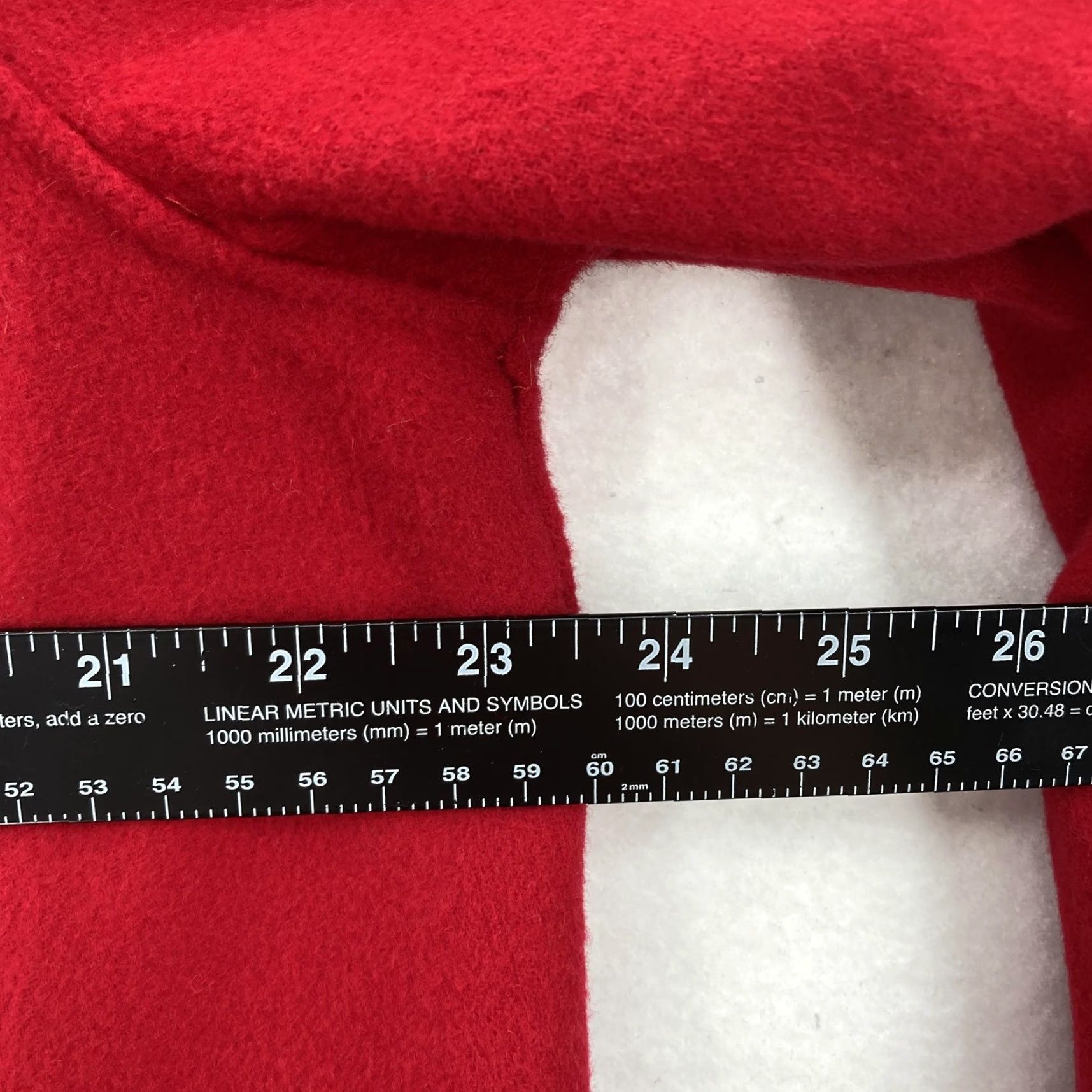 Talbots Talbots Jacket Womens 18W Red Wool Blend Collarless Button Front Peplum Back Size XXL / US 16-18 / IT 52-54 - 7 Thumbnail
