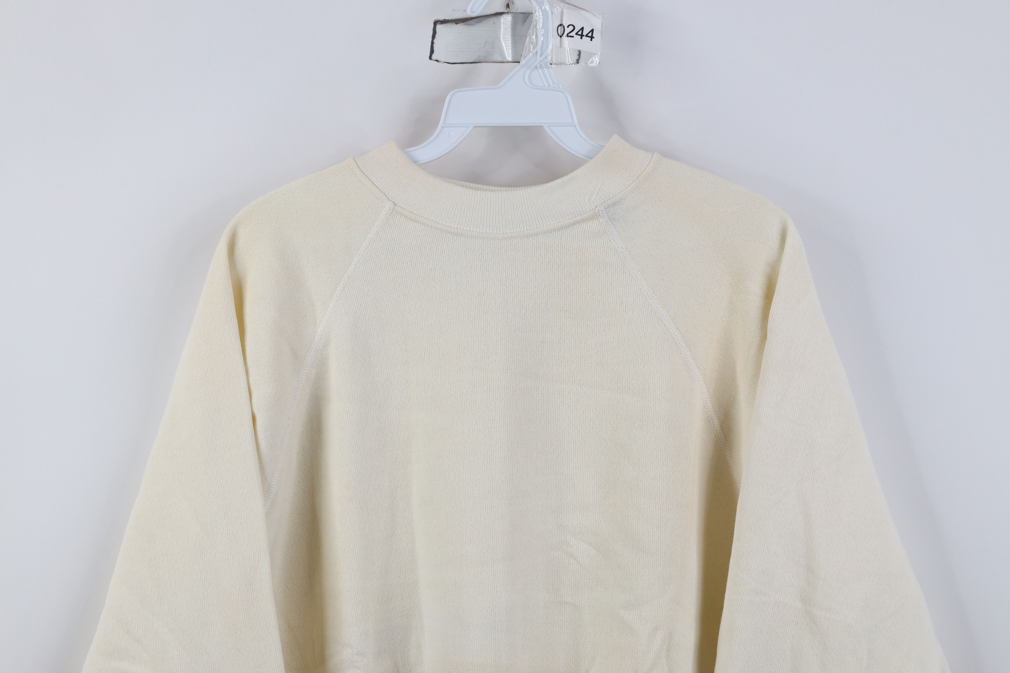 Hanes Vintage 80s Hanes Raglan Crewneck Sweatshirt Cream USA Size M / US 6-8 / IT 42-44 - 2 Thumbnail
