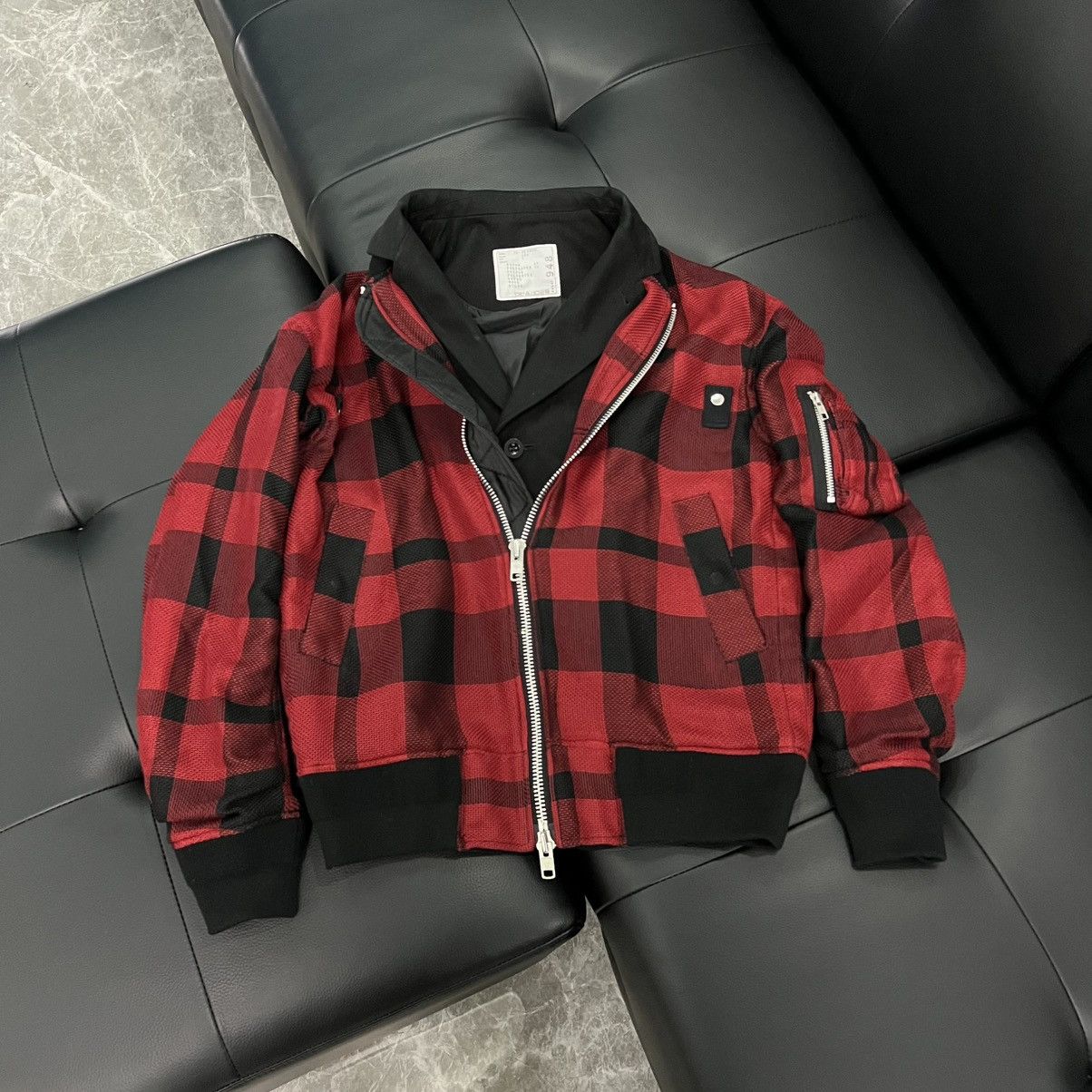 Sacai Sacai SS16 Runway Hybrid Blazer Bomber Jacket | Grailed