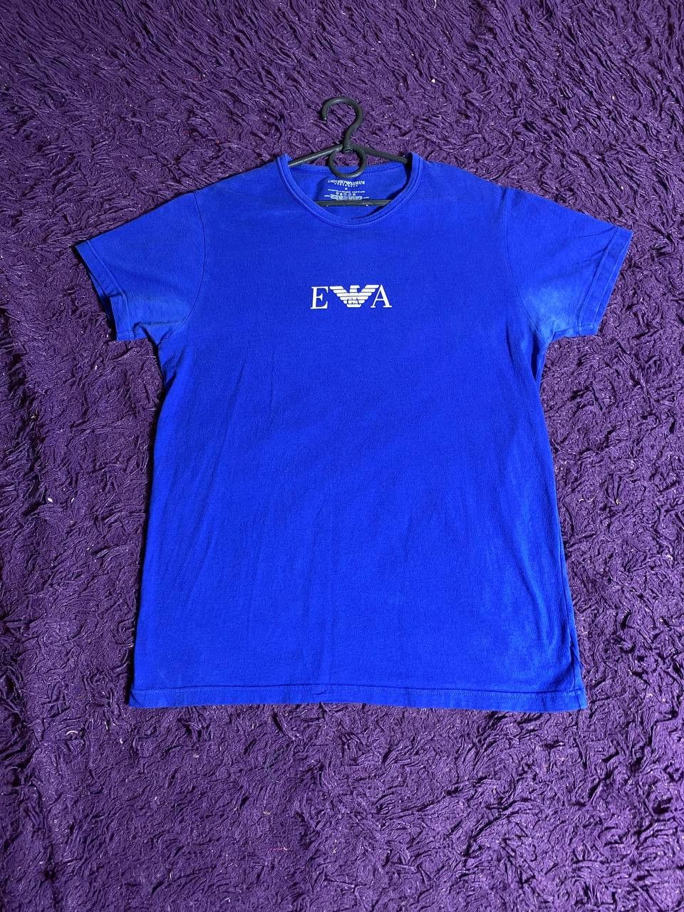 Emporio Armani × Vintage 90s Vintage Emporio Armani Big Logo Marine Cotton T-Shirt Size US M / EU 48-50 / 2 - 8 Thumbnail