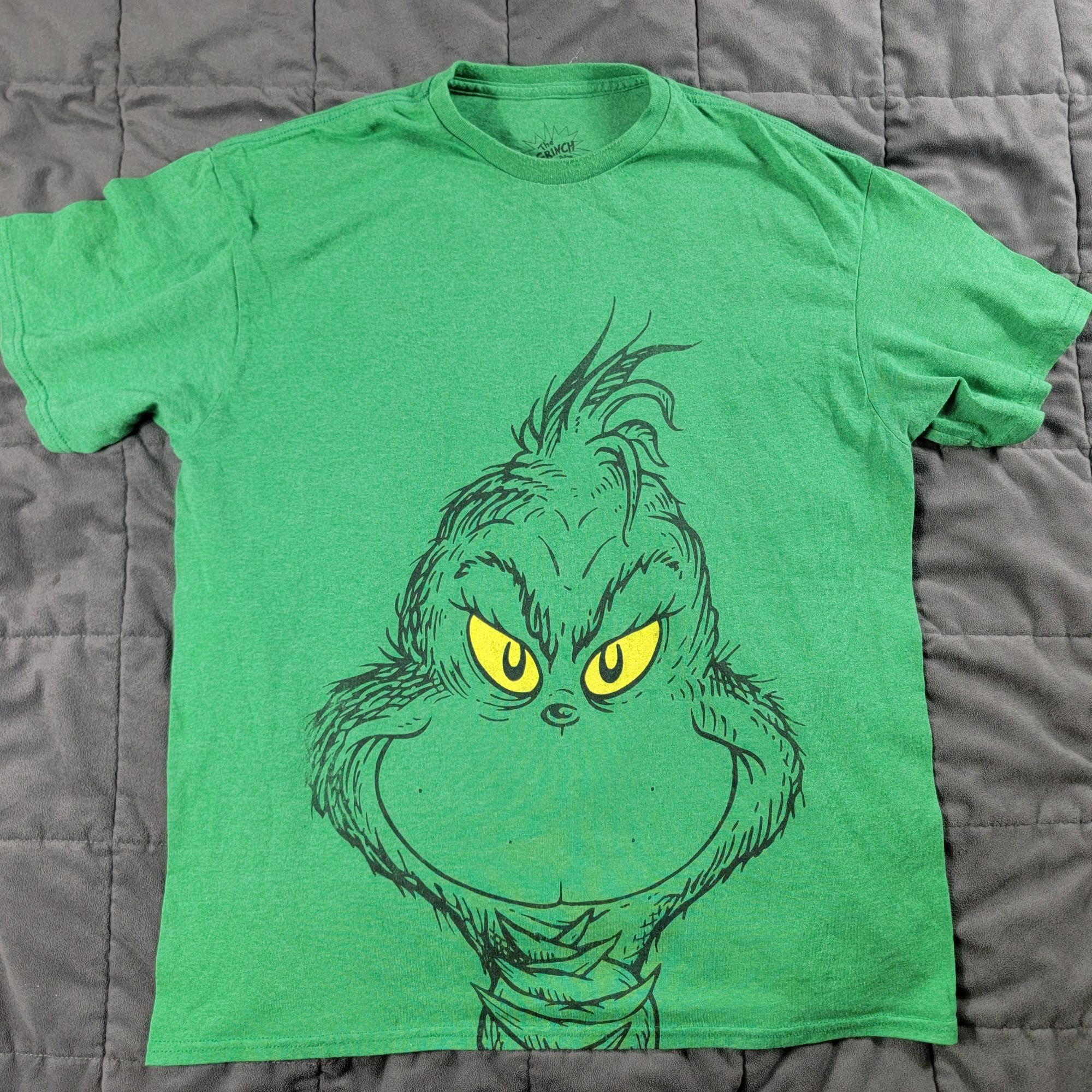 Other The Grinch Adults Large Green Grinch Face Tee Shirt Short Sl ...