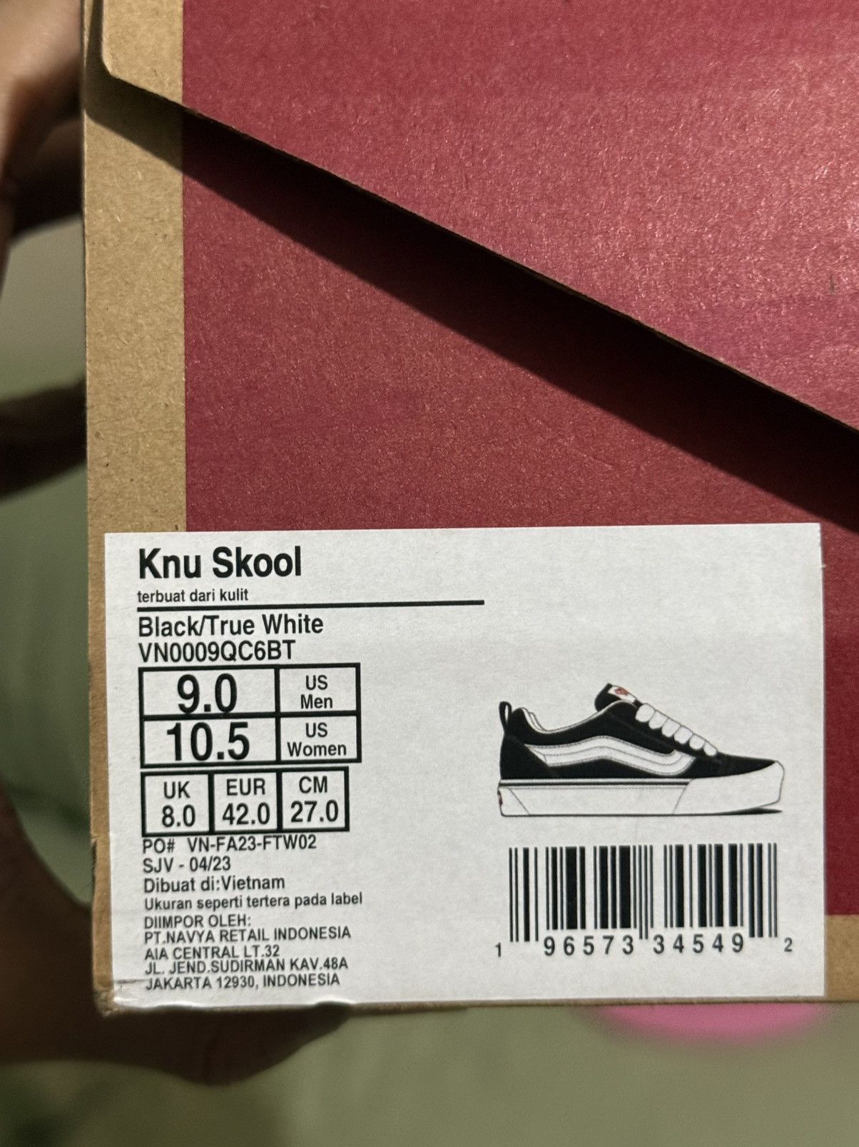 Vans Vans Knu Skool Black White Size US 9 / EU 42 - 6 Thumbnail