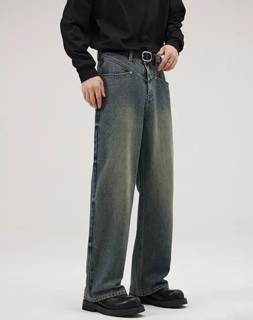 Japanese Brand × Jean American street retro lightning loose straight baggy jeans Size US 32 / EU 48 - 4 Thumbnail