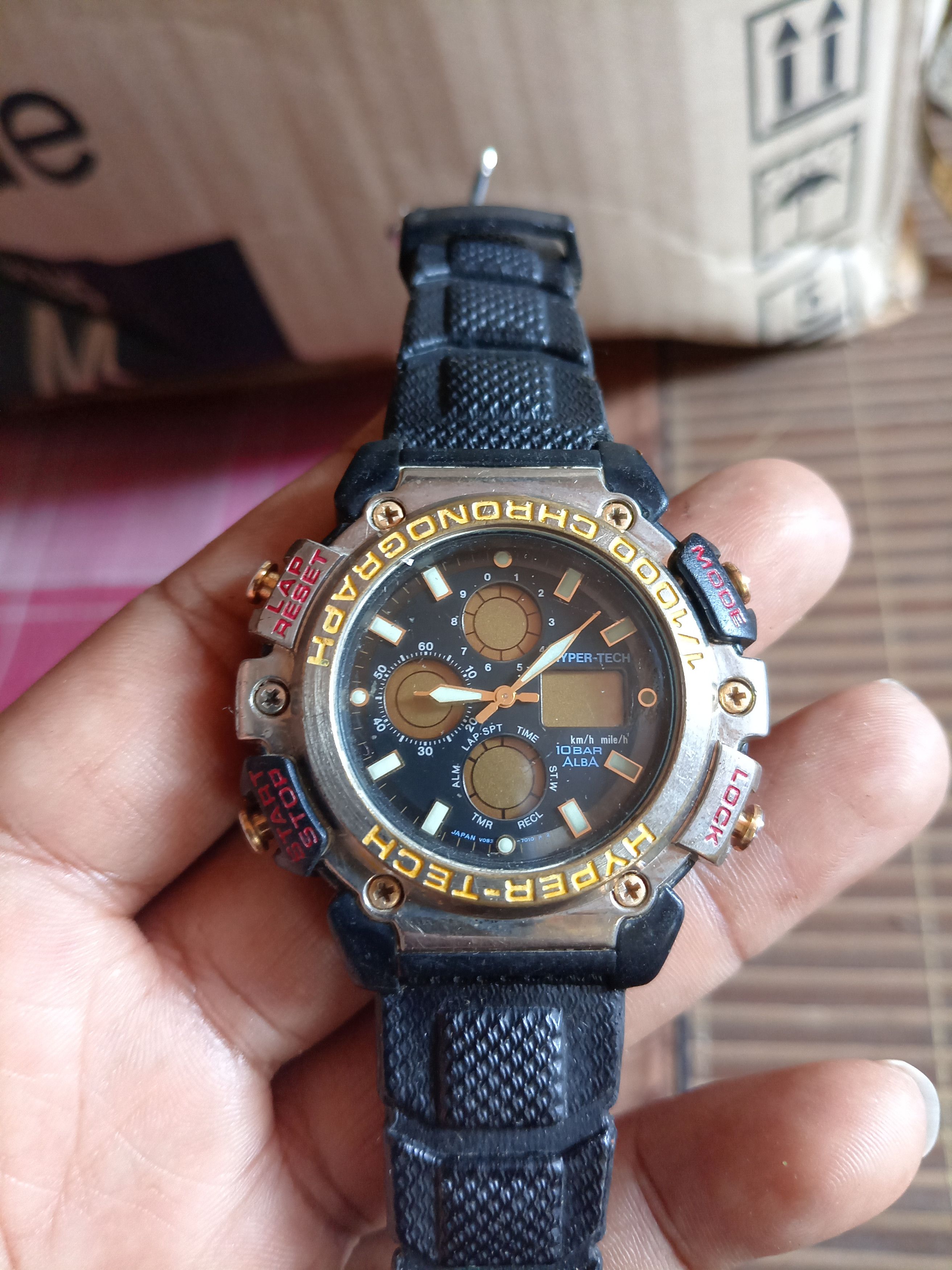 ALBA × Seiko Seiko alba hyper-tech y182-7A40 chronograph watch