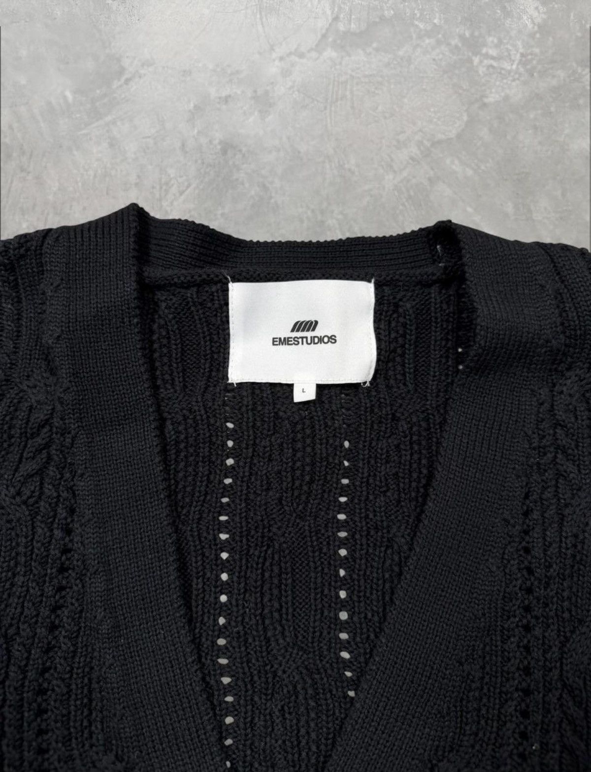 Other Eme Studios Inger Black Knit Cardigan Size US L / EU 52-54 / 3 - 2 Thumbnail