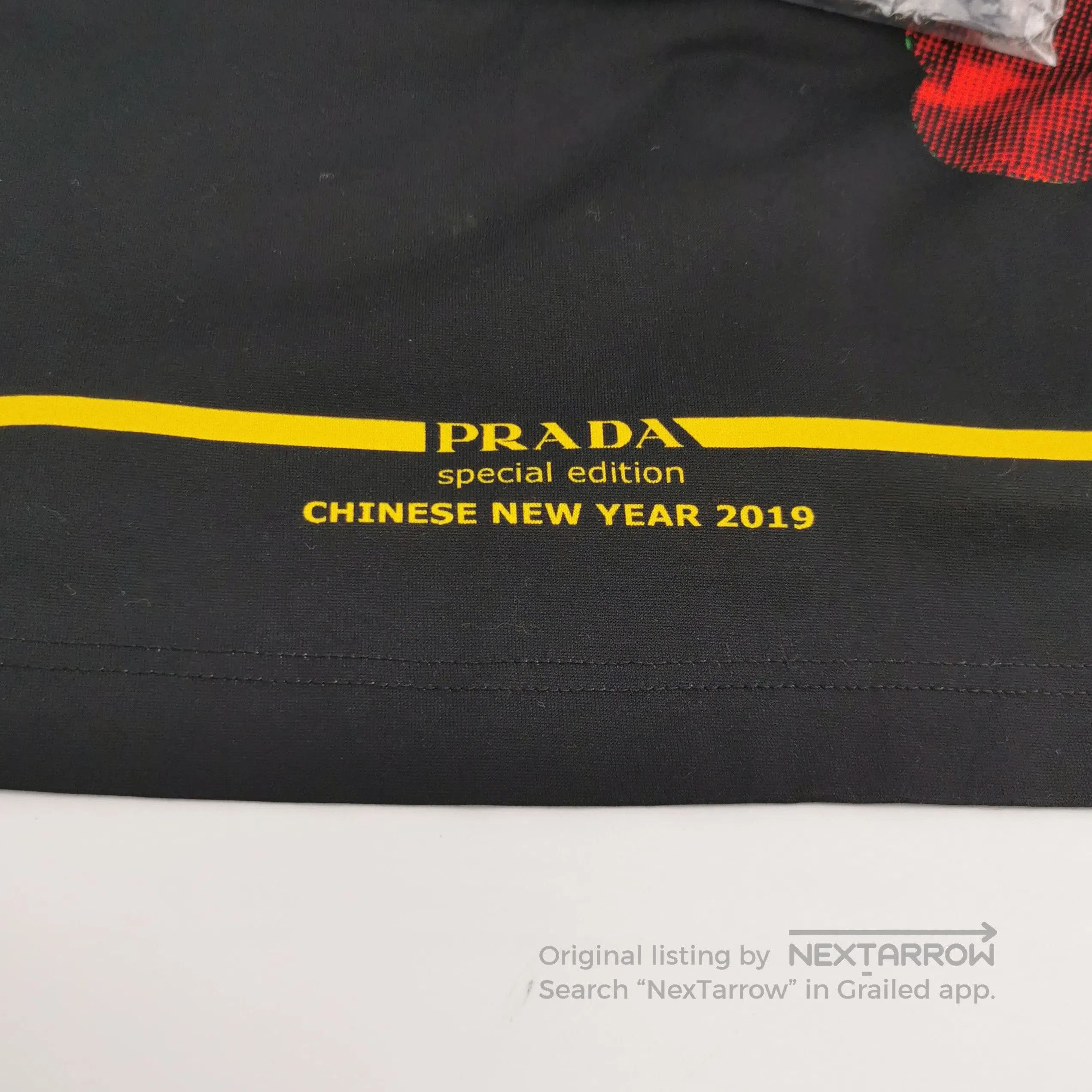 Prada Prada Cotton Graphic Long Sleeve T. Size L / US 10 / IT 46 - 1 Thumbnail