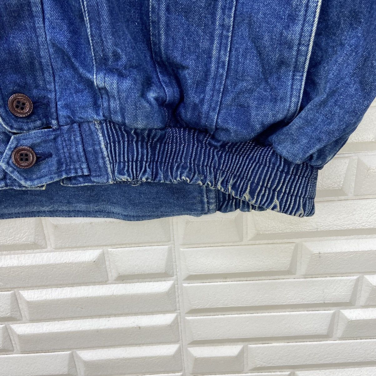 Trussardi Vintage Trussardi Oversize Loose Bomber Style Denim Jacket Size US S / EU 44-46 / 1 - 11 Thumbnail