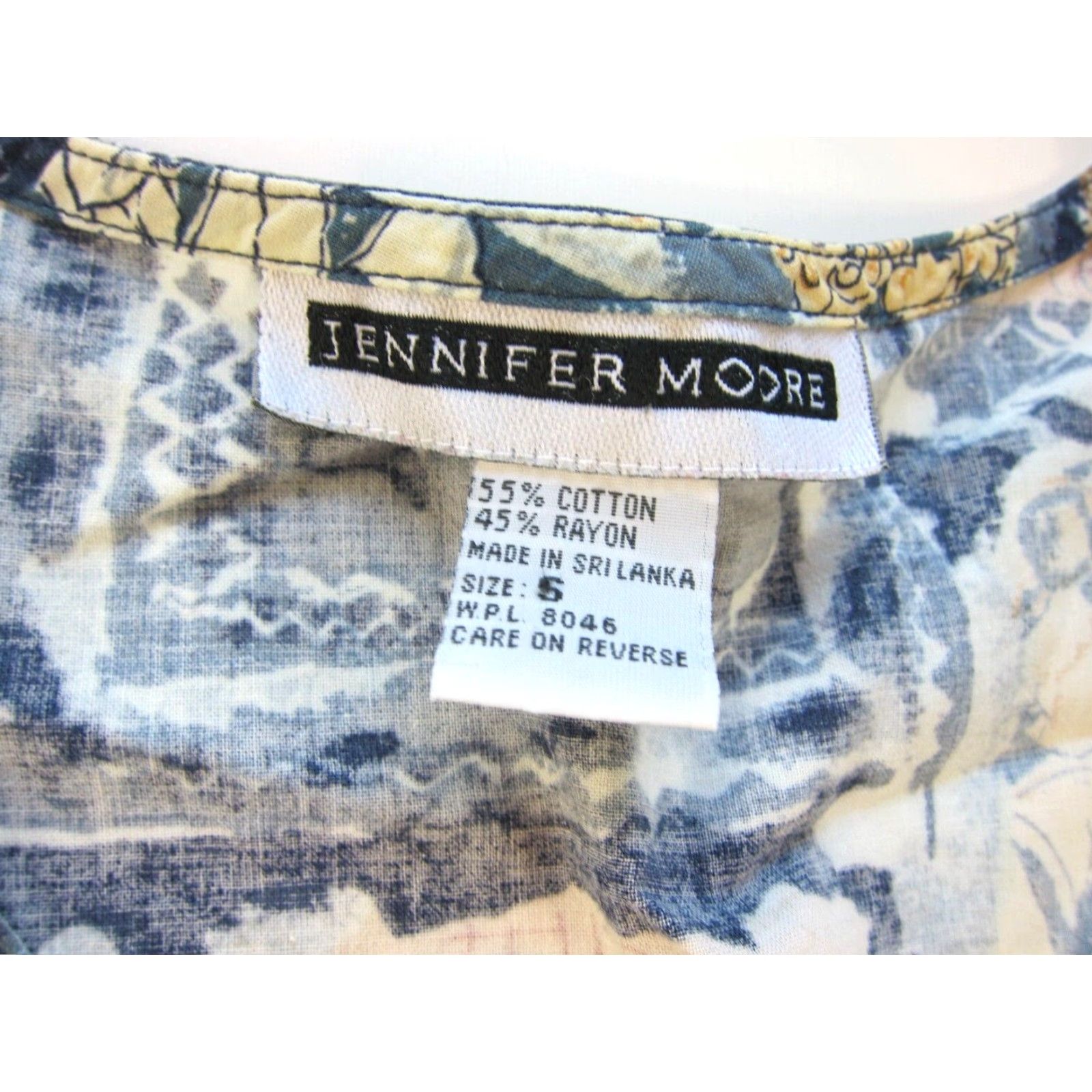 MooRER Vtg Jennifer Moore Cotton Blue Floral Pocket Button Down Oversize Maxi Dress S Size S / US 4 / IT 40 - 3 Thumbnail