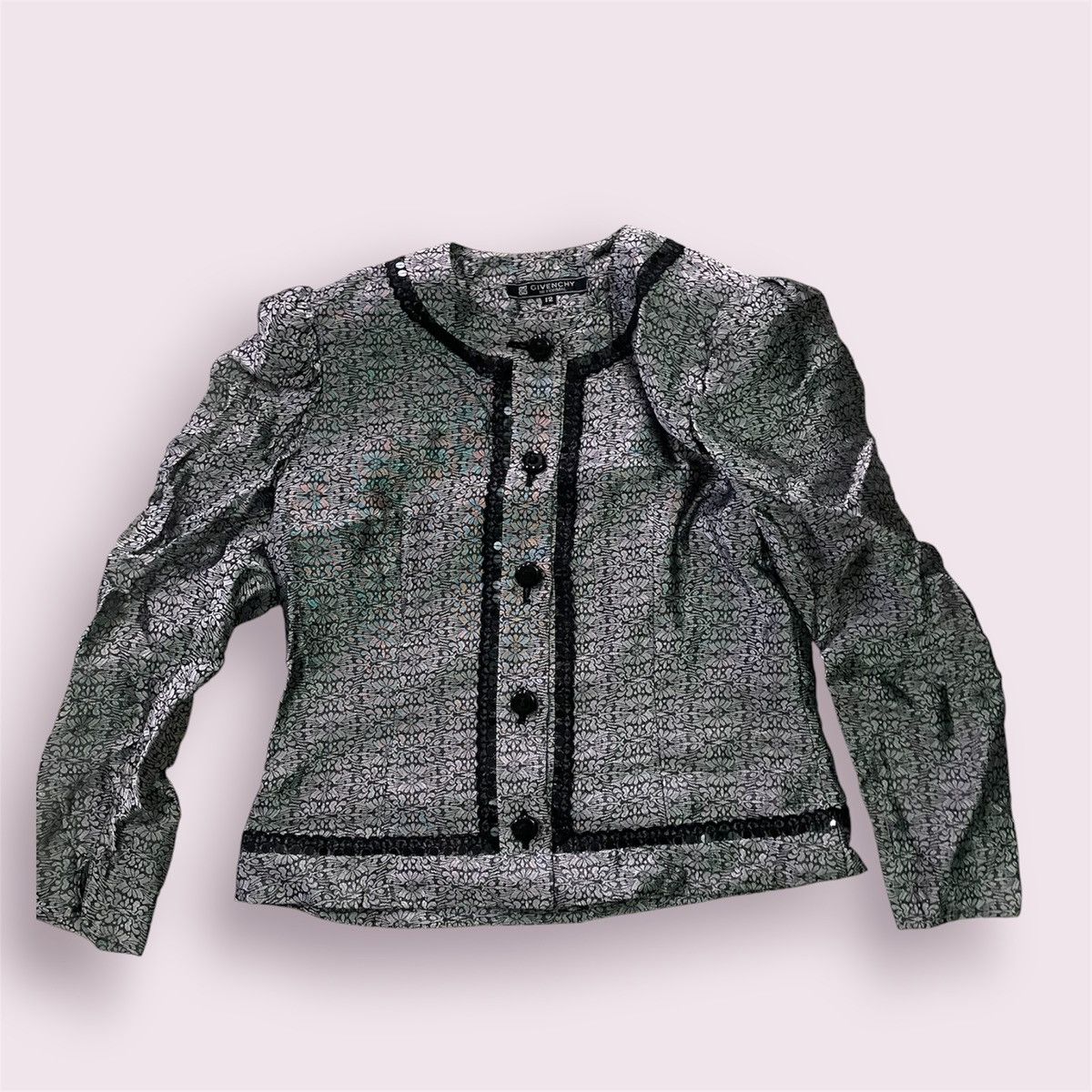Givenchy Givenchy Hi Formal Collarless Silk Jacket. Size M / US 6-8 / IT 42-44 - 1 Thumbnail