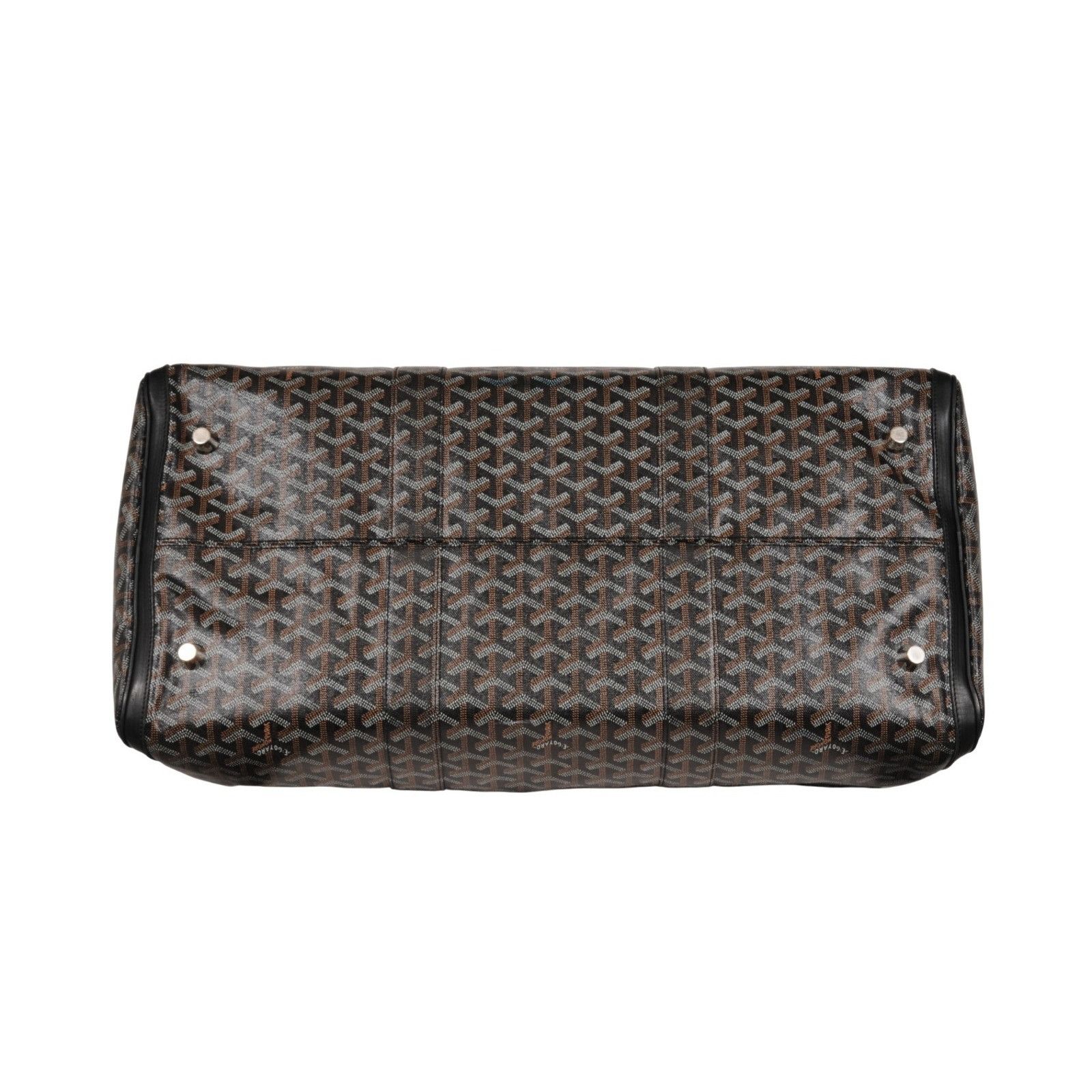 Goyard Croisiere 50 Black Leather Duffle Travel Carry On - 02656 Size ONE SIZE - 8 Thumbnail