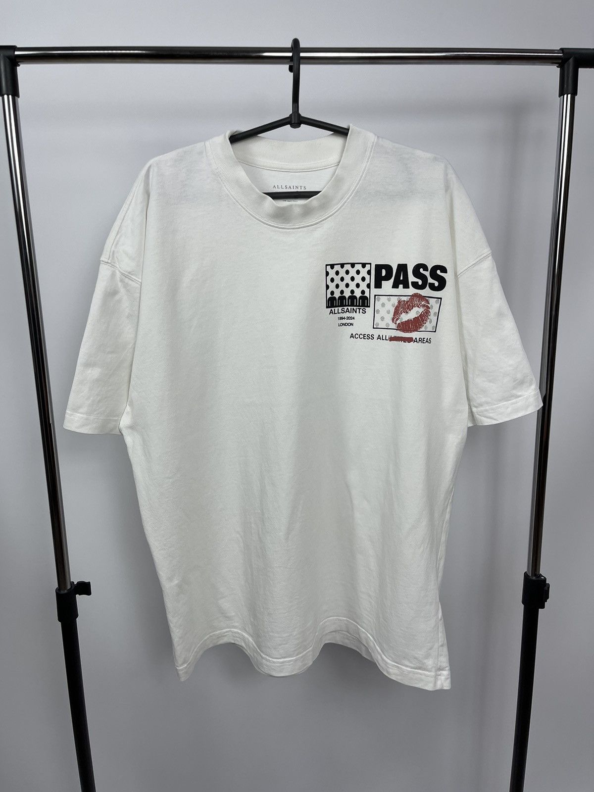 Allsaints Allsaints London Pass T-Shirt Size M White Made in Portugal Size US M / EU 48-50 / 2 - 1 Thumbnail