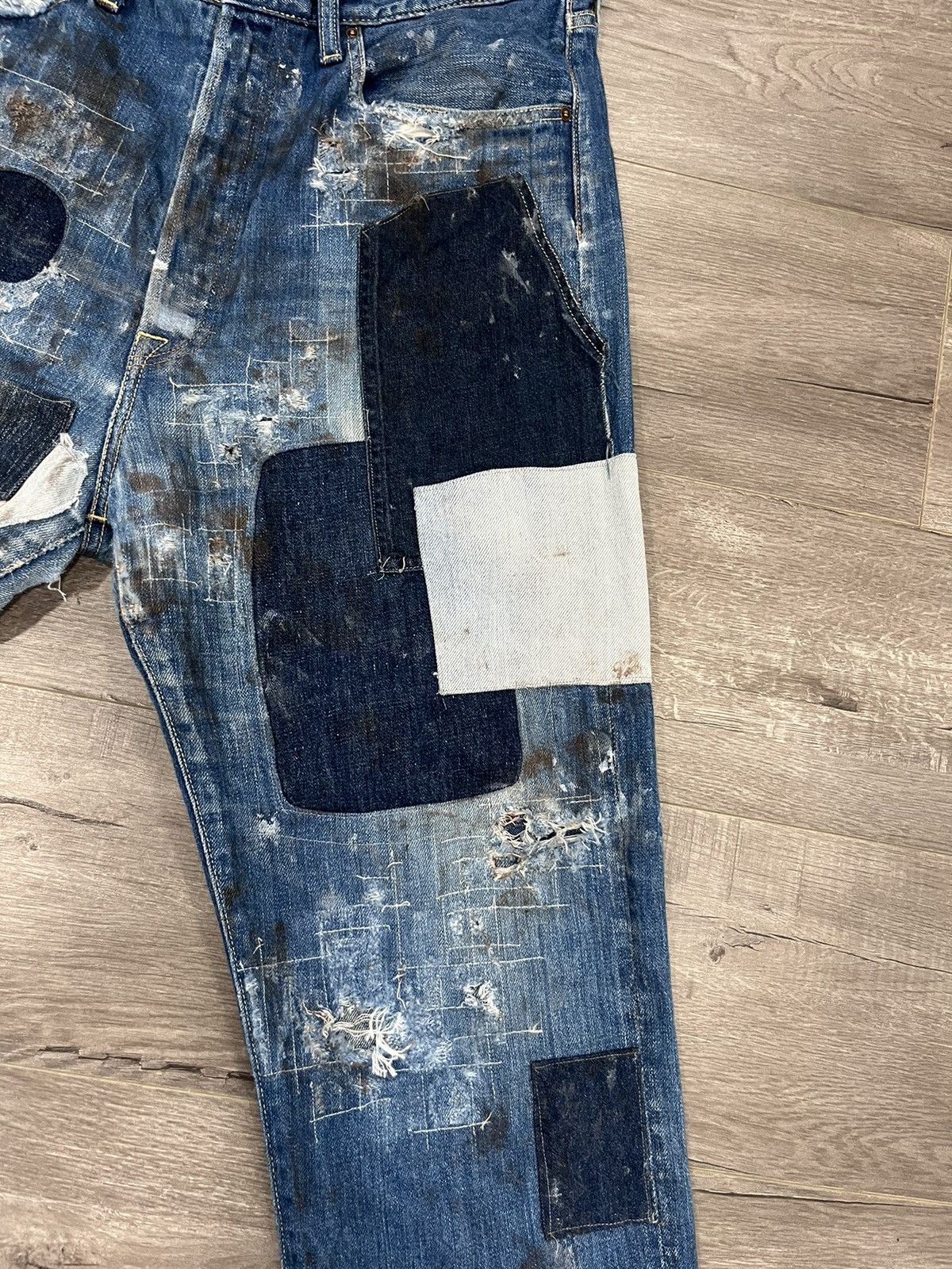 Japanese Brand Kapital Painter Patchwork Denim Size US 34 / EU 50 - 4 Thumbnail