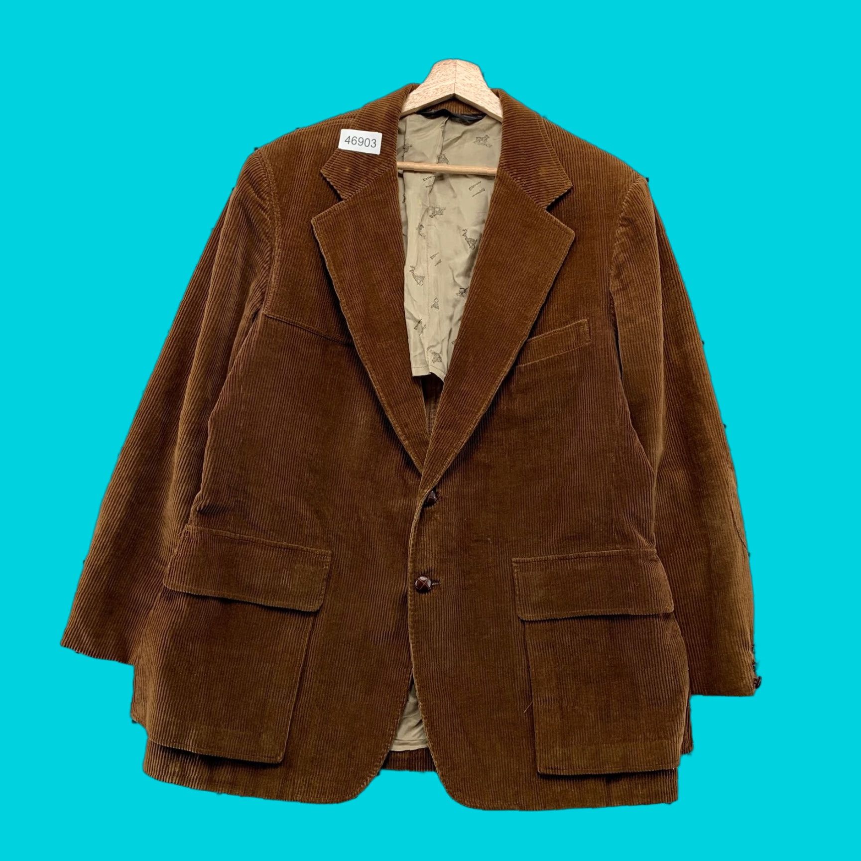Vintage Vintage Cricketeer Corduroy Sport Coat Blazer Mens 42 Brown Heavyweight USA Blazer 60s 70s Mens Size 42R - 1 Thumbnail