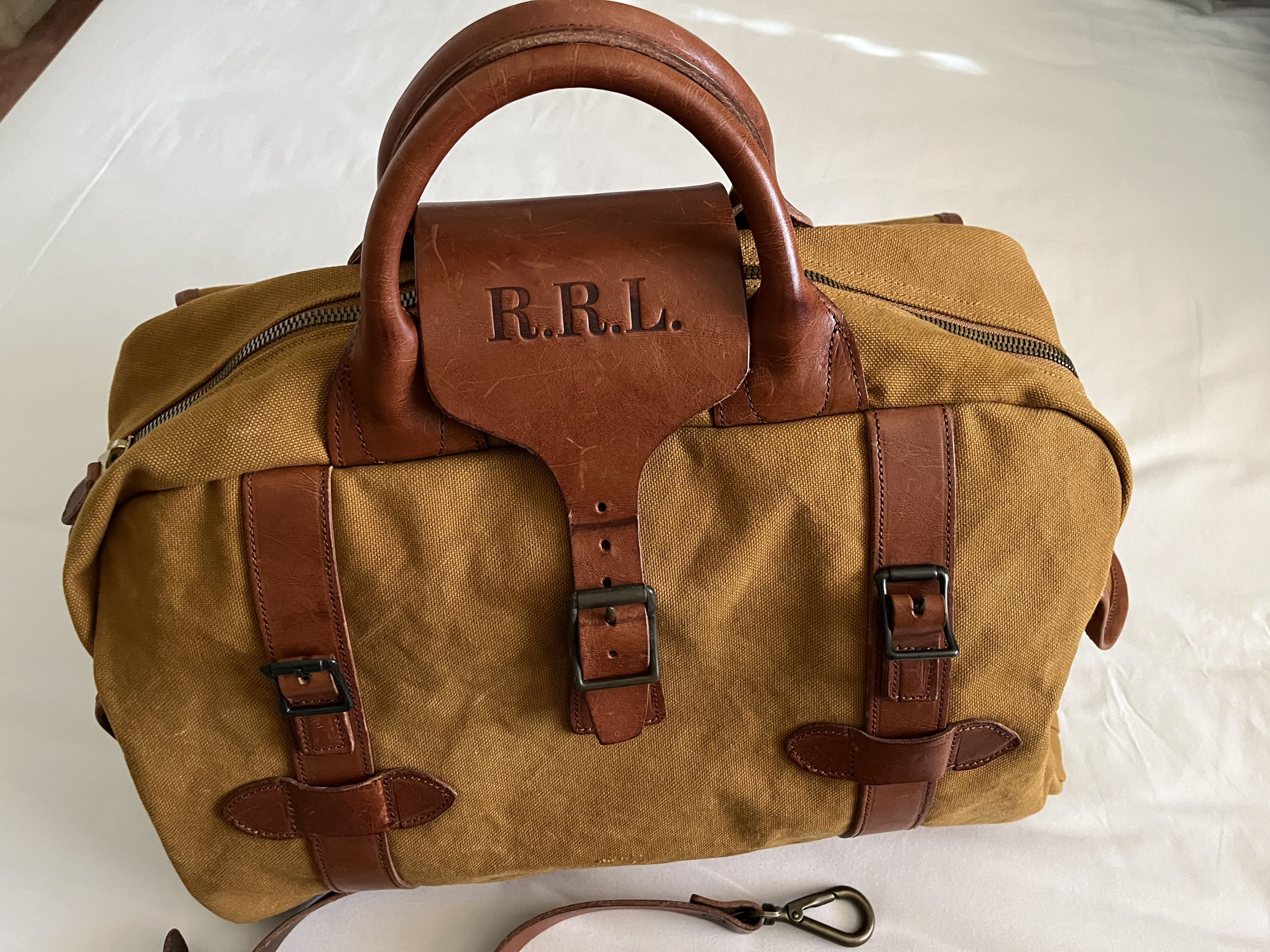 RRL Ralph Lauren Vintage RRL Canvas/Leather Shoulder Bag Size 26 - 1 Thumbnail