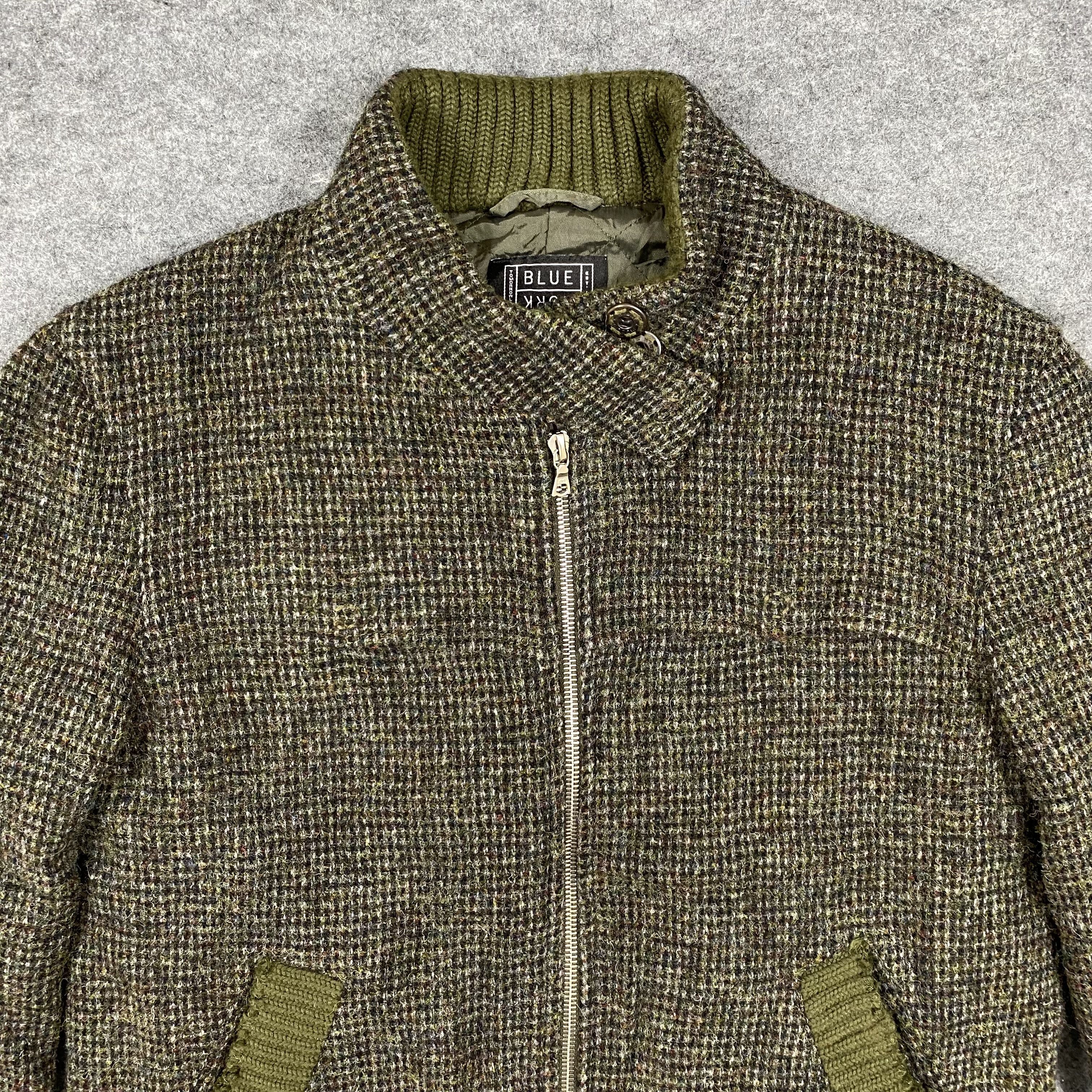 Harris Tweed BLUE WORK TOMORROWLAND Harris Tweed Wool Bomber Jacket-J551 Size US M / EU 48-50 / 2 - 7 Thumbnail