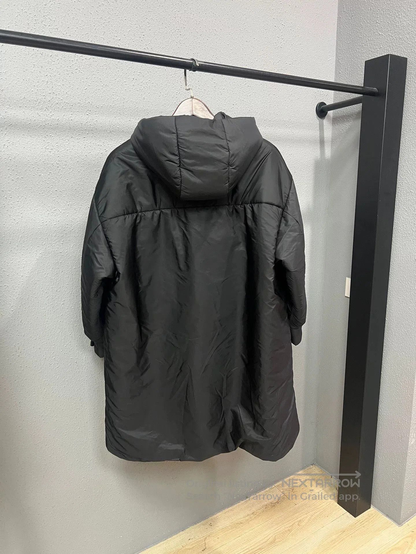 Prada black long hooded cotton jacket. Size M / US 6-8 / IT 42-44 - 2 Thumbnail