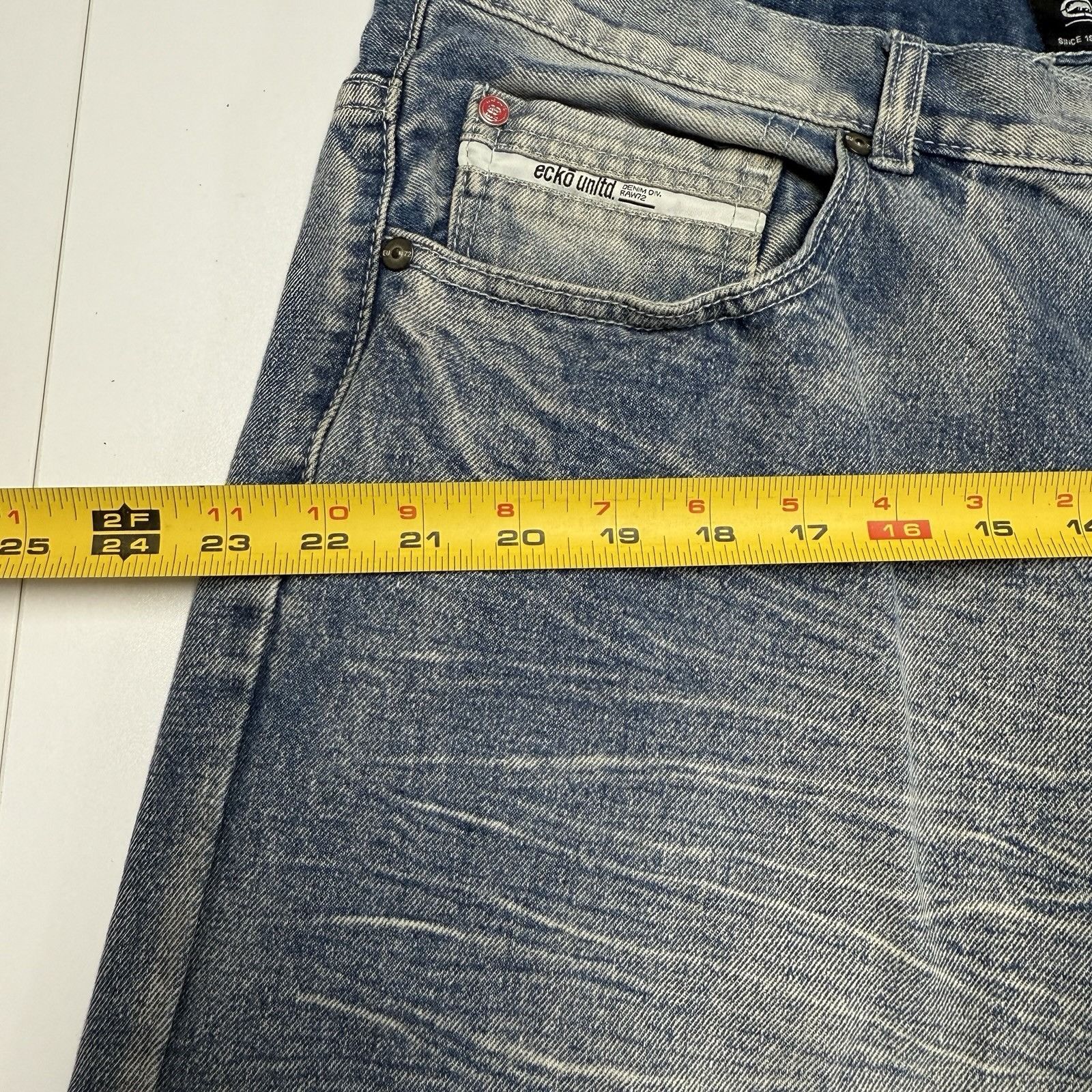 Ecko Unltd. × Vintage Ecko Unltd Baggy Y2K Jeans Mens 38x32 Blue Skate Grunge Size US 38 / EU 54 - 9 Thumbnail