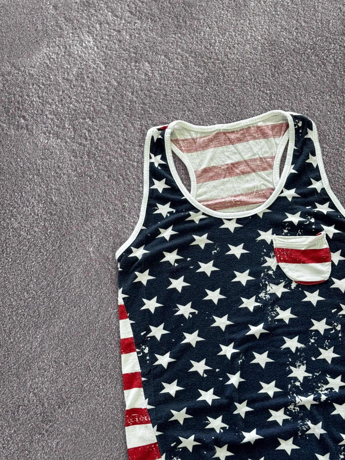 Japanese Brand 00’s Avant Garde Y2K USA Flag Glam Tank Top Size S / US 4 / IT 40 - 5 Thumbnail