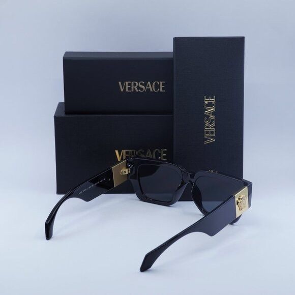 Versace Versace VE4497U GB1/87 Sunglasses Black Square Frame Size ONE SIZE - 10 Thumbnail