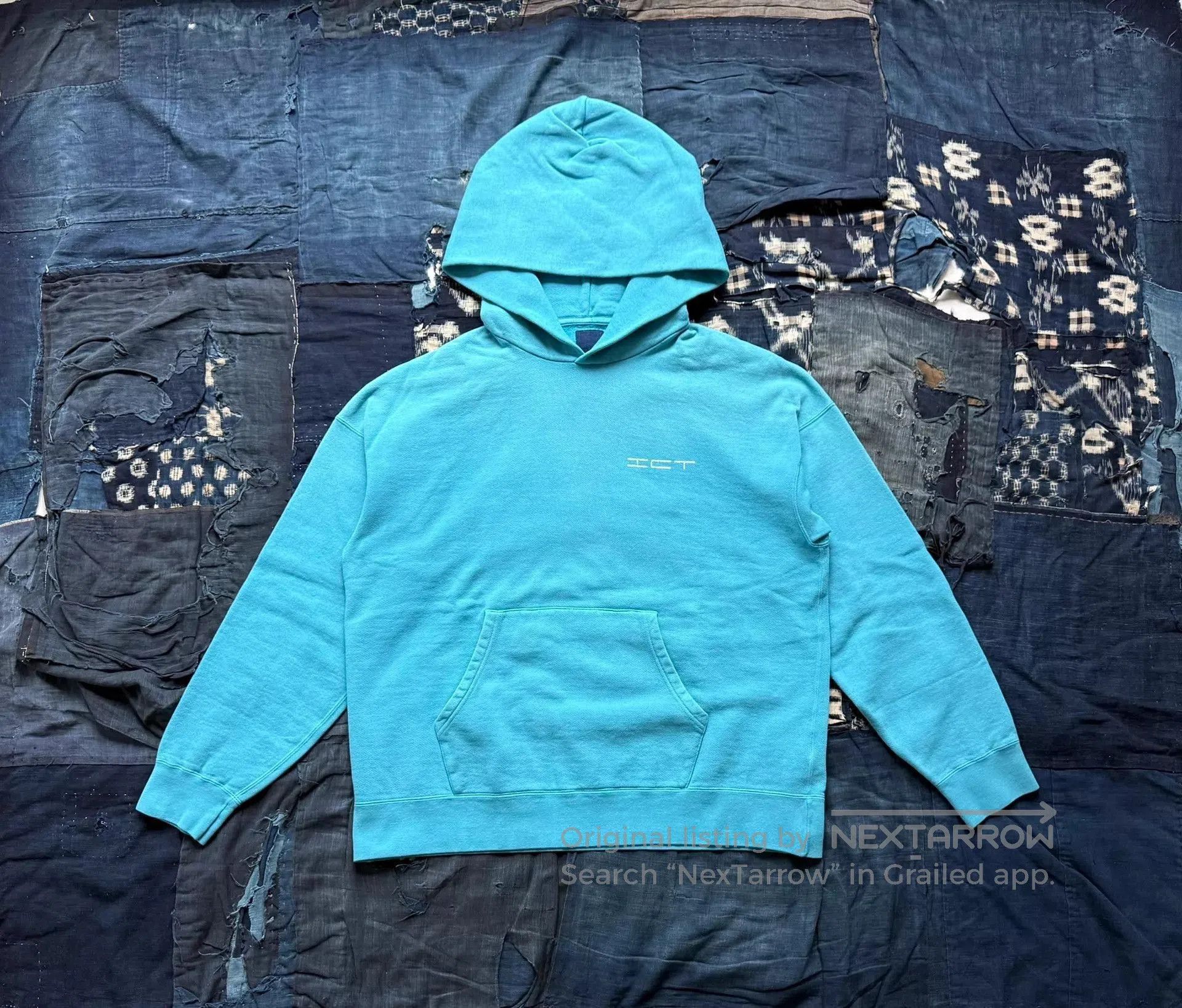 Visvim Blue Hoodie with Front Pocket and Embroidered Logo. Size US XL / EU 56 / 4 - 1 Thumbnail