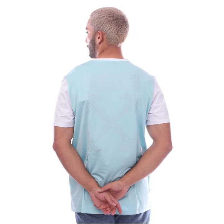Off-White o1y0325 Logo Crewneck T-Shirt in White/Light Blue Size US XXS / EU 40 - 4 Thumbnail