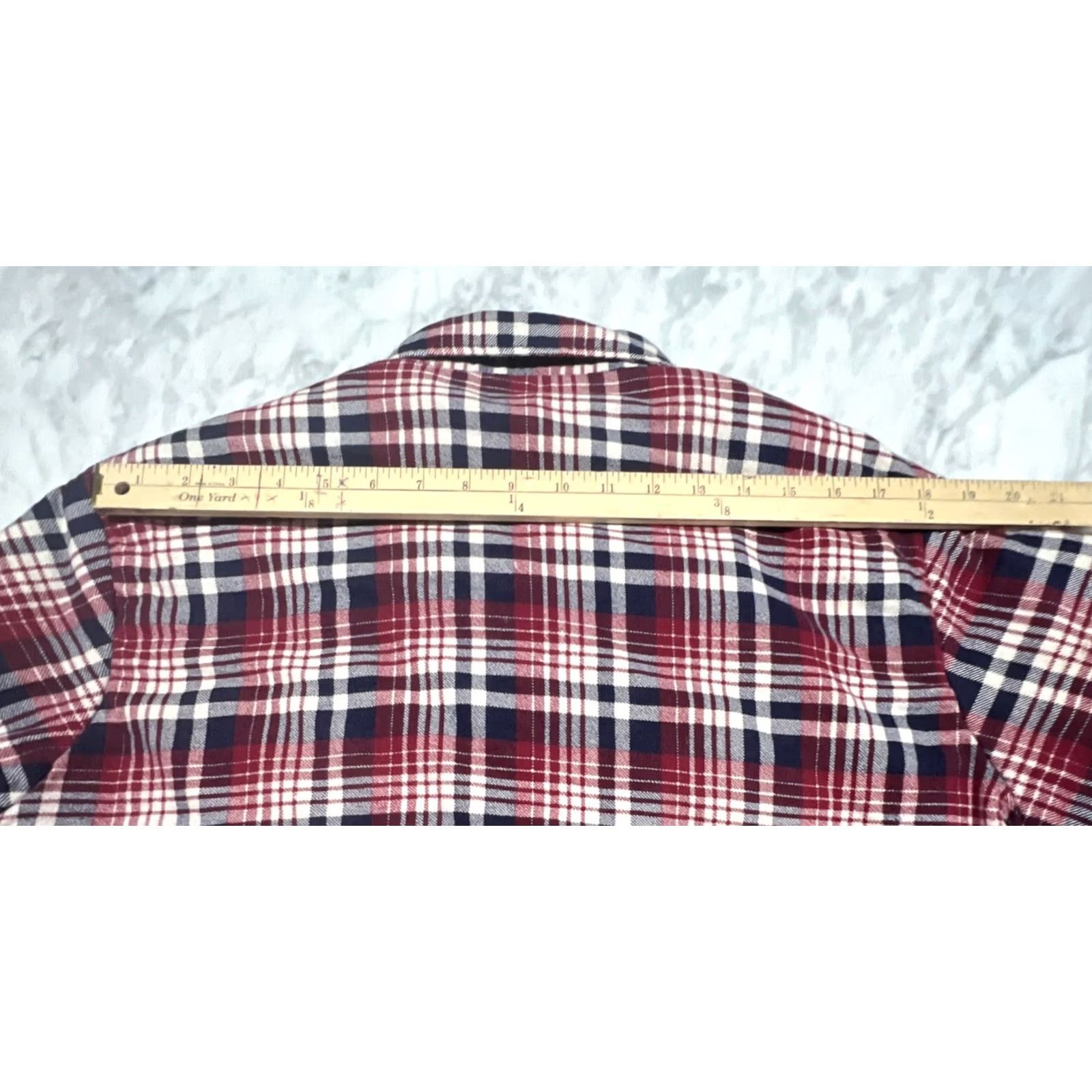 Vintage VINTAGE Rugged Wear By BOG Shirt Shacket Men’s L Button Up Flannel Quilt Lined Red White Blue Grunge 1980s Mens Size US L / EU 52-54 / 3 - 6 Thumbnail