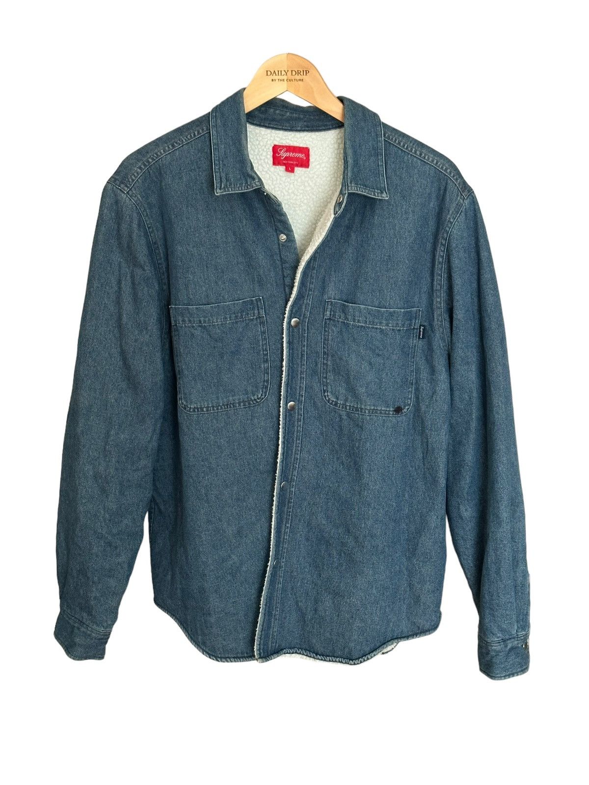 ジャケット・アウター supreme/sherpa lined denim shirt/S Supreme Sherpa Lined Denim Shirt (FW18) - $138