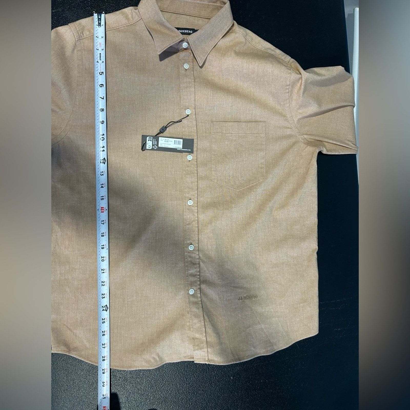 J.Lindeberg J. Lindeberg Cool Max Oxford Shirt Cotton Chipmunk Tan L Size US L / EU 52-54 / 3 - 4 Thumbnail