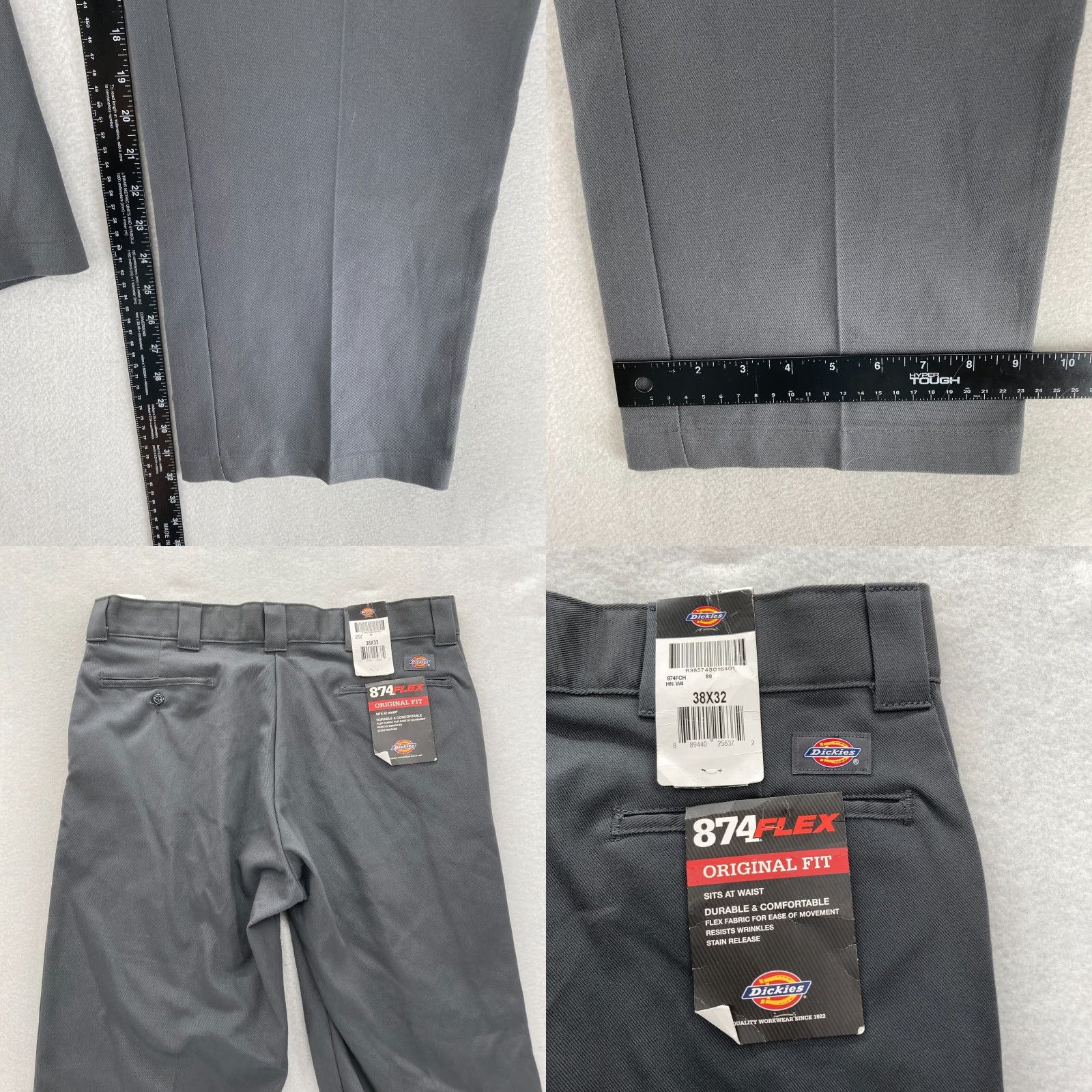 Dickies Dickies 874 Flex Work Pants Mens 38x32 Original Fit Dark Gray Wrinkle Resistant NWT Size US 38 / EU 54 - 8 Thumbnail
