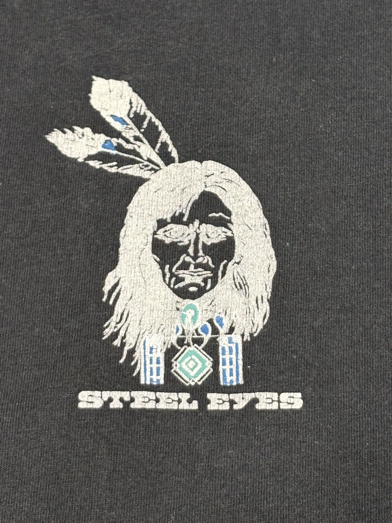 Vintage Vintage 1992 Sof Tee “Steel Eyes” Native T-Shirt Size M 0788 Size US M / EU 48-50 / 2 - 5 Thumbnail