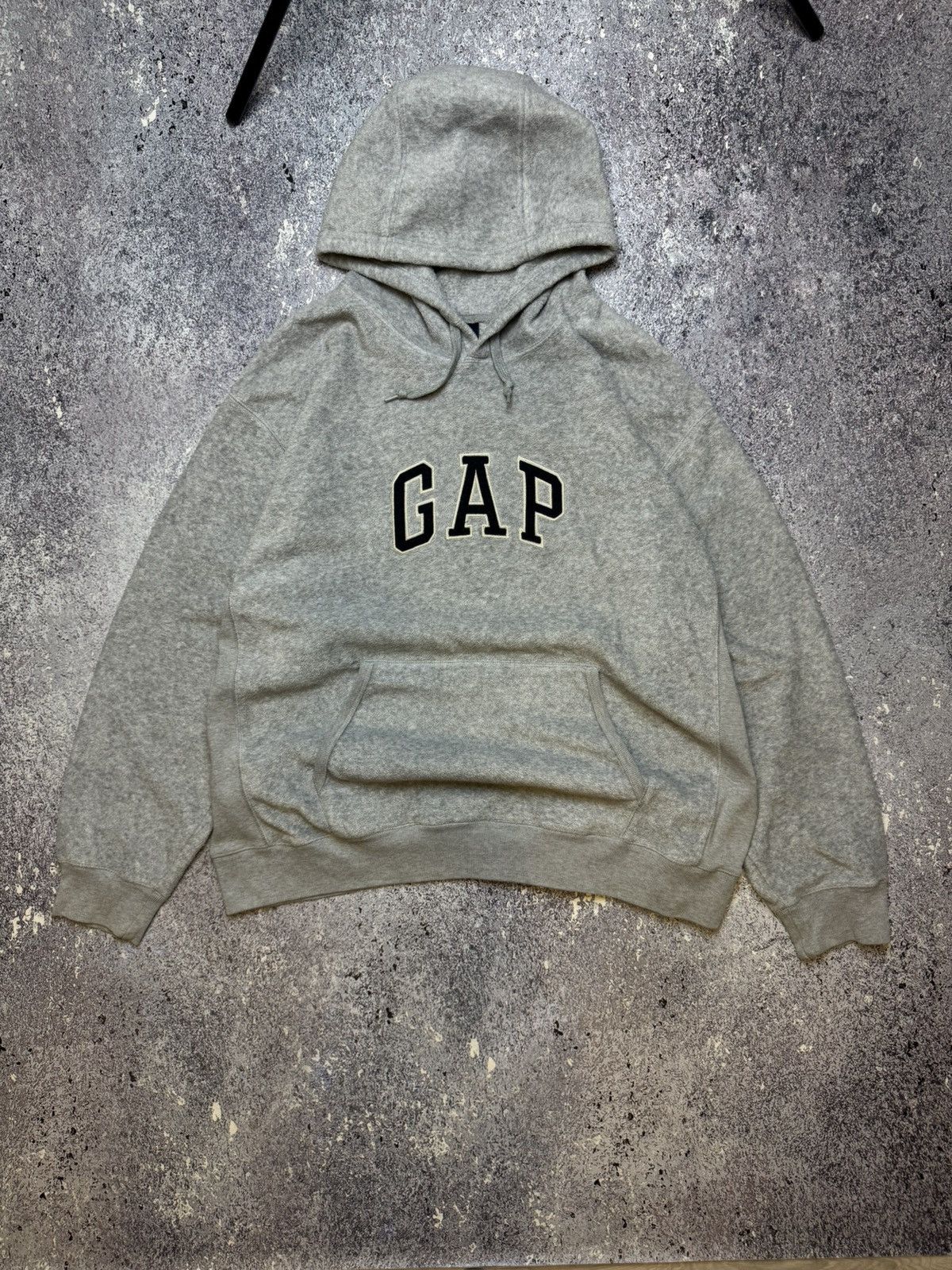 Gap × Vintage 💥CRAZY GAP FLEECE HOODIE YEEZY STYLE BIG LOGO Size US XL / EU 56 / 4 - 2 Thumbnail