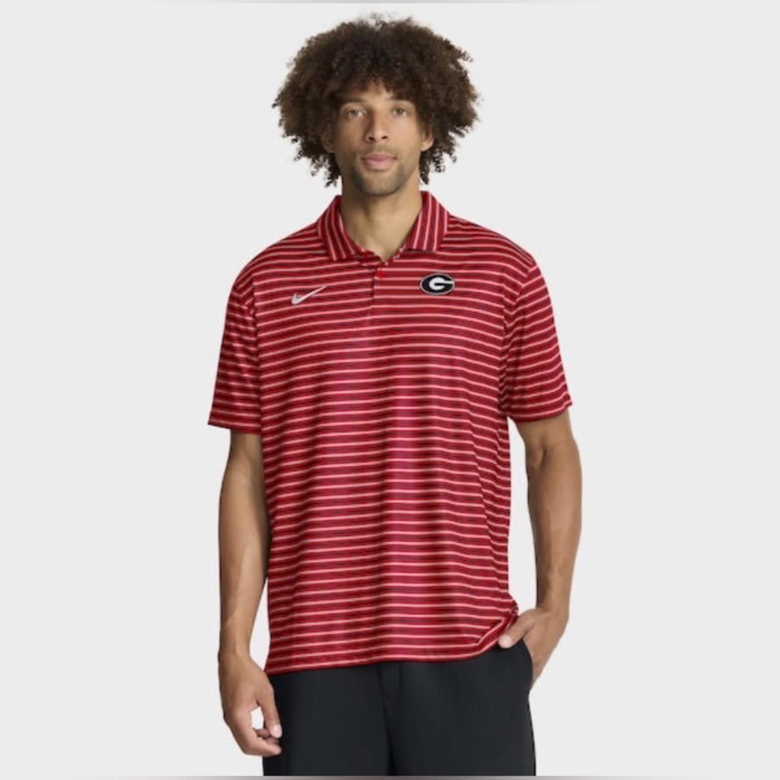 Nike Nike Red and White Striped Georgia Polo Size US M / EU 48-50 / 2 - 1 Thumbnail