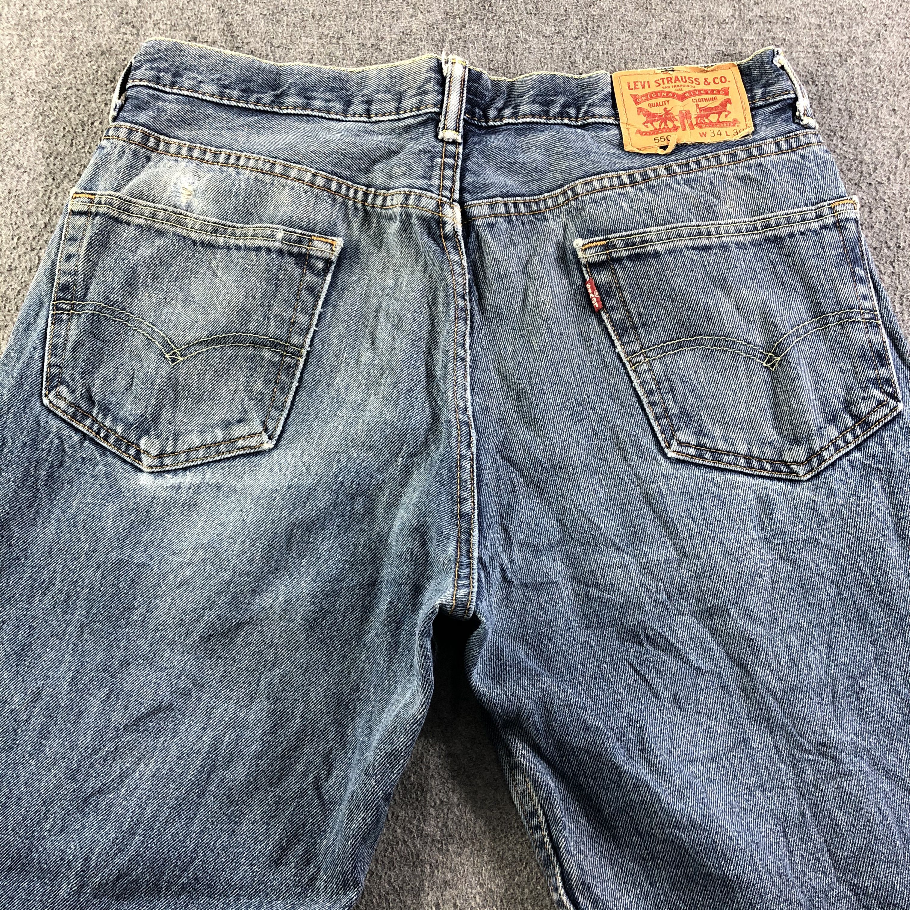 Levi's Vintage Blue Wash Levis 550 Jeans-J3228 Size US 35 - 4 Thumbnail