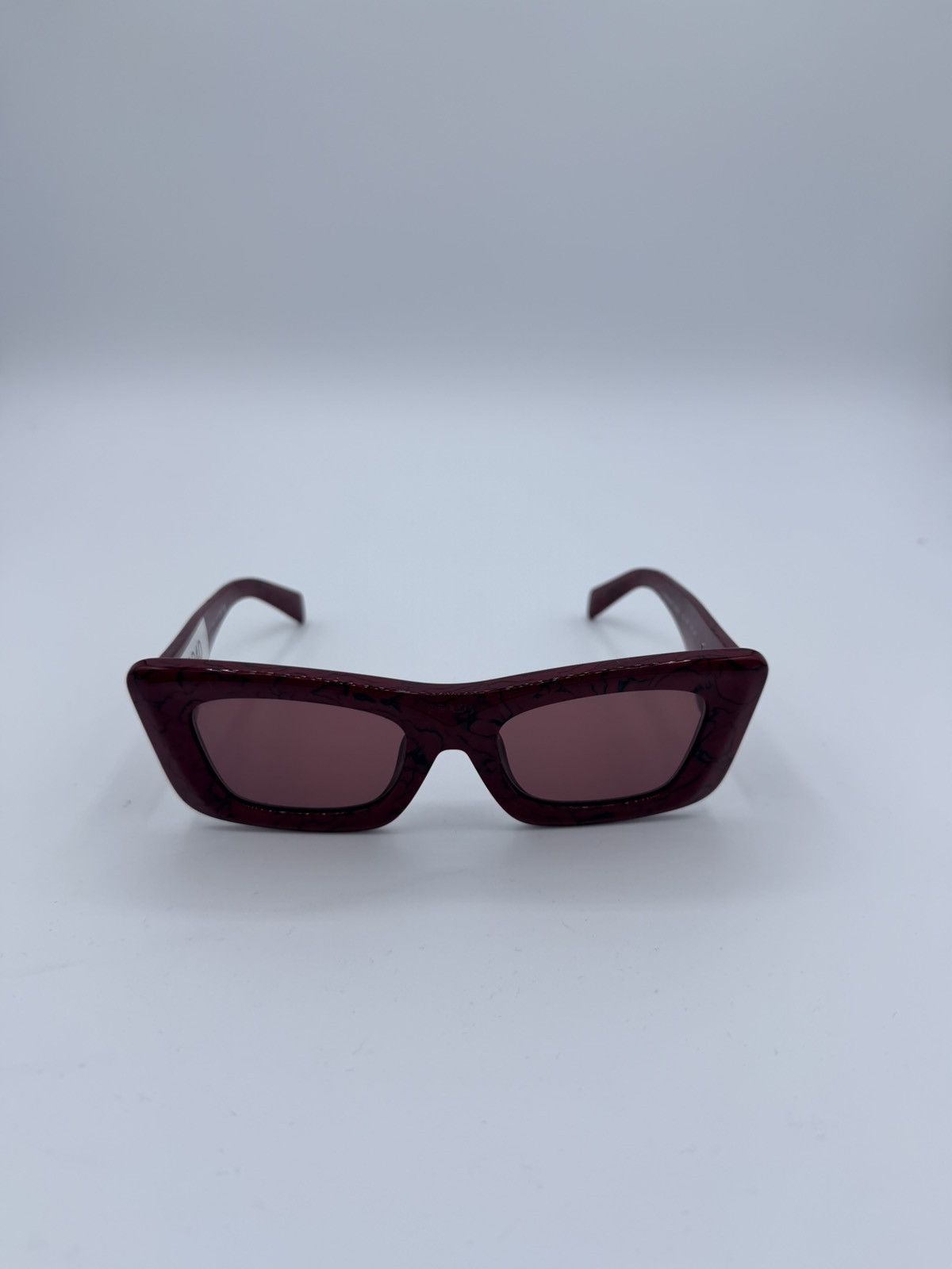 Prada Prada Sunglasses Etruscan Marble Red Violet Cat Eye Size ONE SIZE - 2 Thumbnail