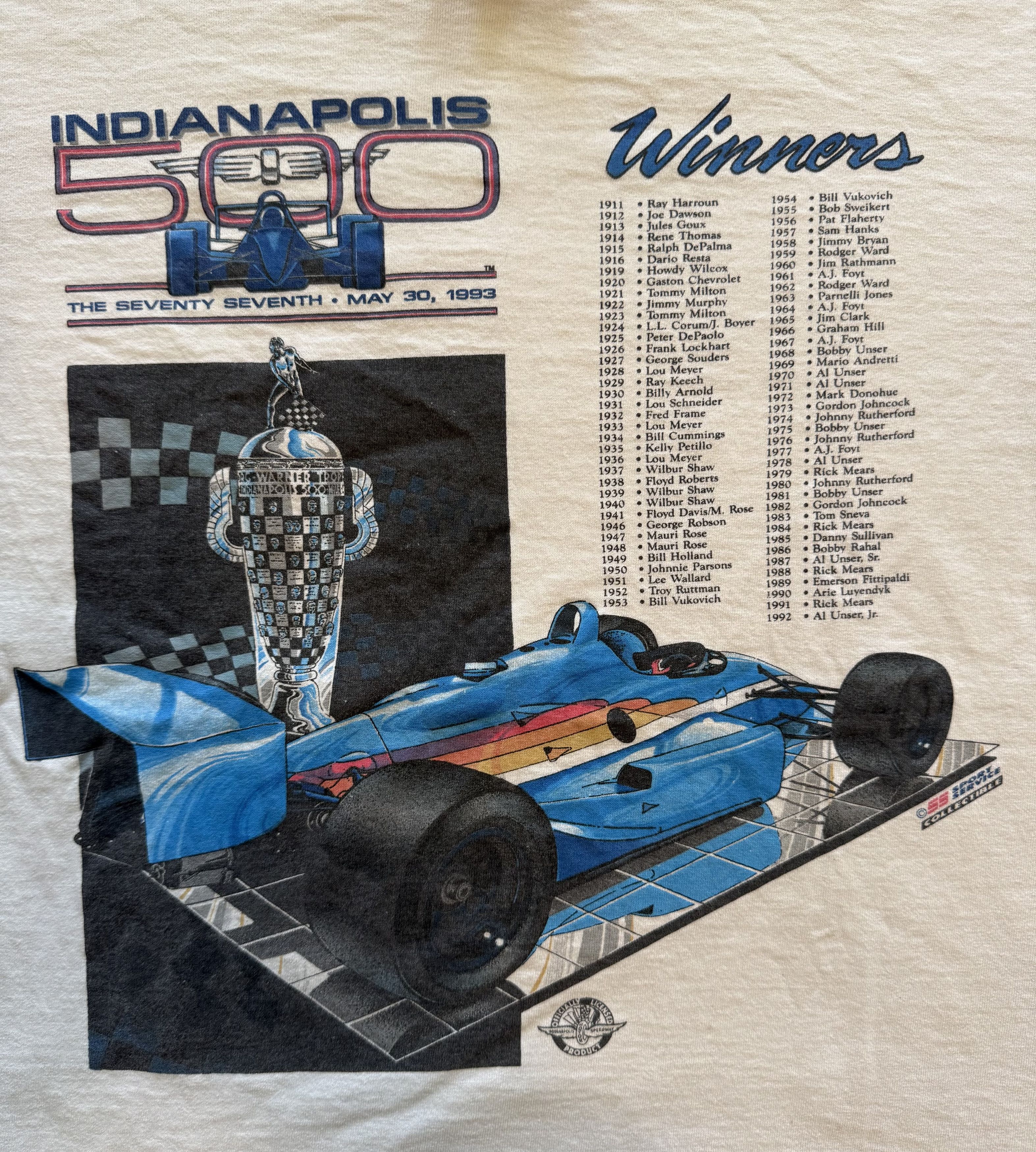 Vintage Vintage 1993 Indianapolis 500 Indycar T Shirt Size US L / EU 52-54 / 3 - 2 Thumbnail