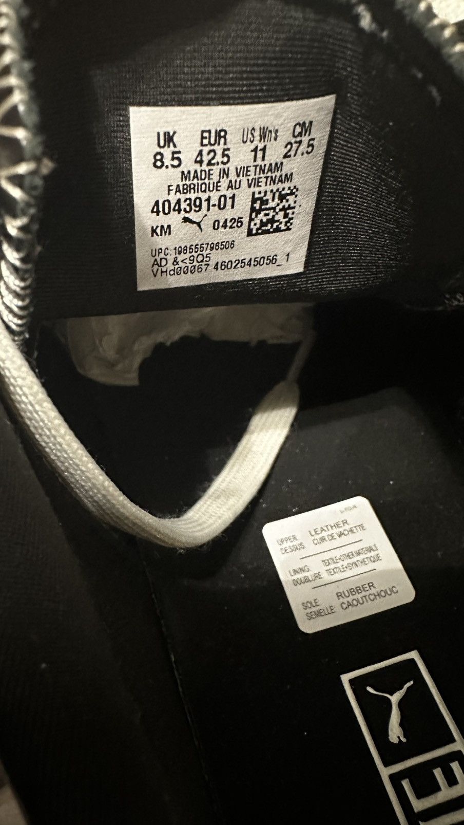 Puma Puma x Rosé Speedcat Premium Black/White (Size 9.5M/11W) Size US 9.5 / EU 42-43 - 6 Thumbnail