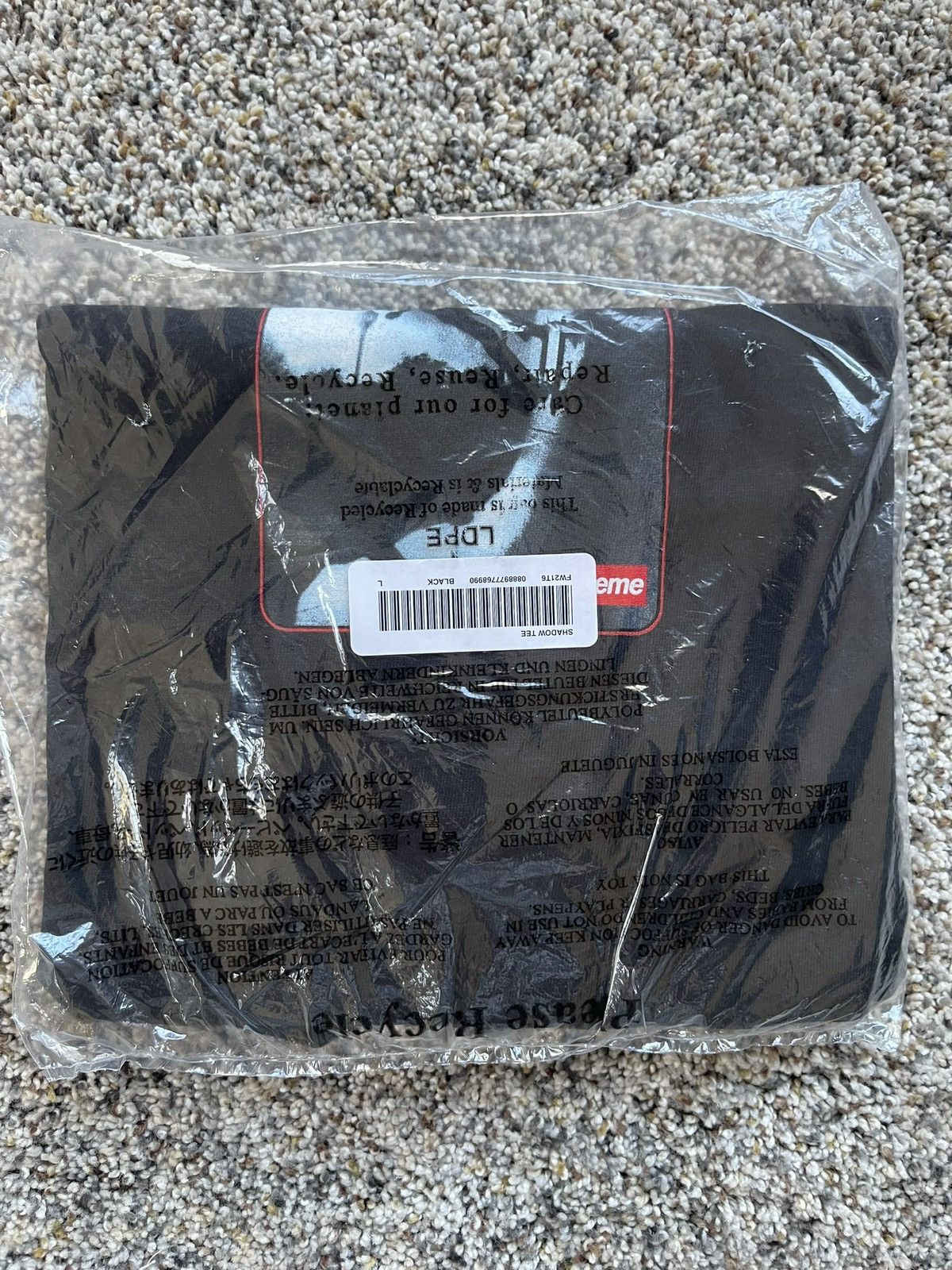 Supreme Supreme Shadow T-Shirt Black New In Plastic Size US L / EU 52-54 / 3 - 2 Thumbnail