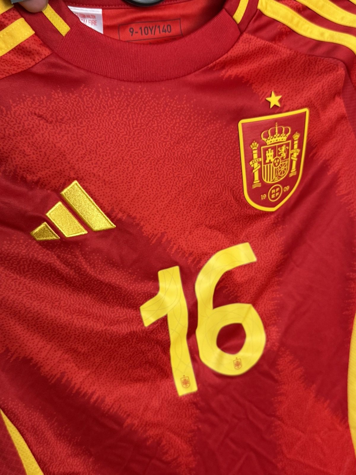 Adidas KIDS New Spain 24/25 Home Rodri Football Jersey T-Shirt Size US XS / EU 42 / 0 - 4 Thumbnail