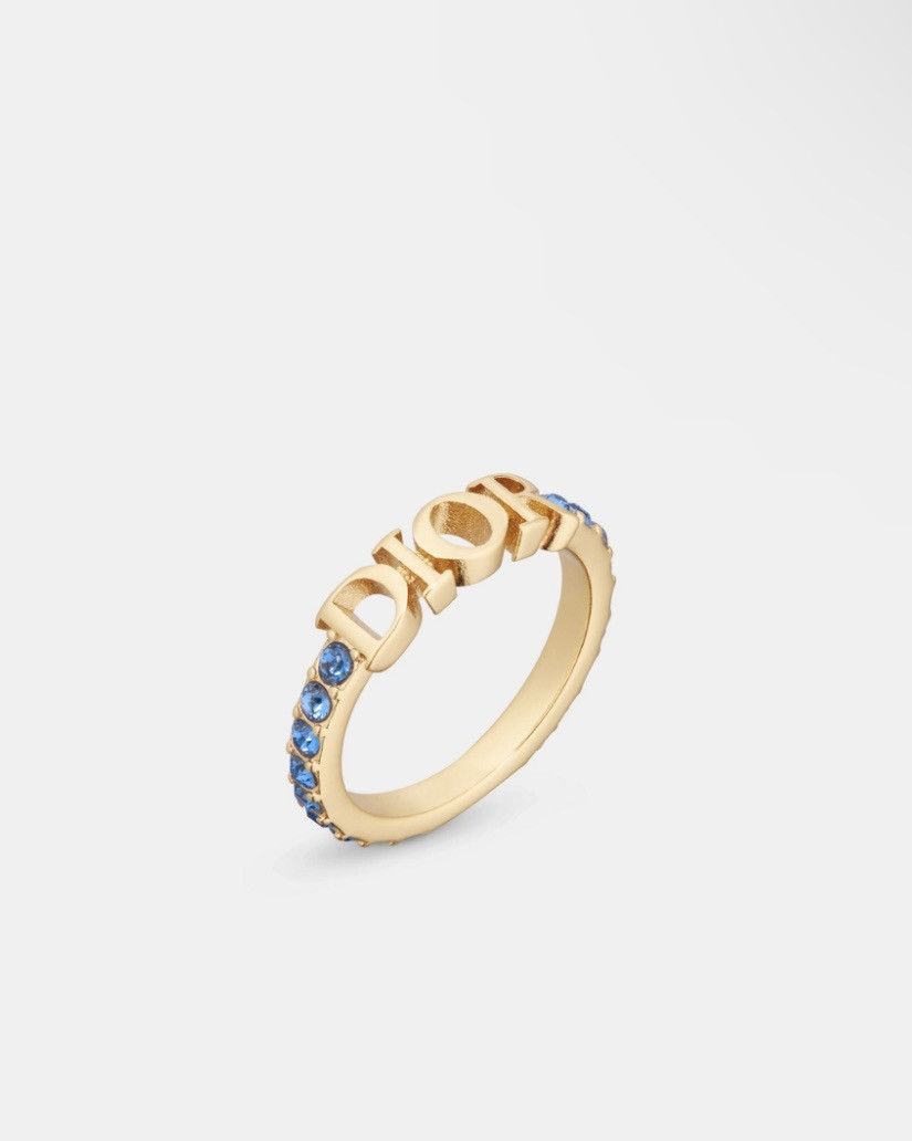Dior Christian Dior DIO(R)EVOLUTION RING Gold-Finish Metal Blue Size ONE SIZE - 1 Thumbnail